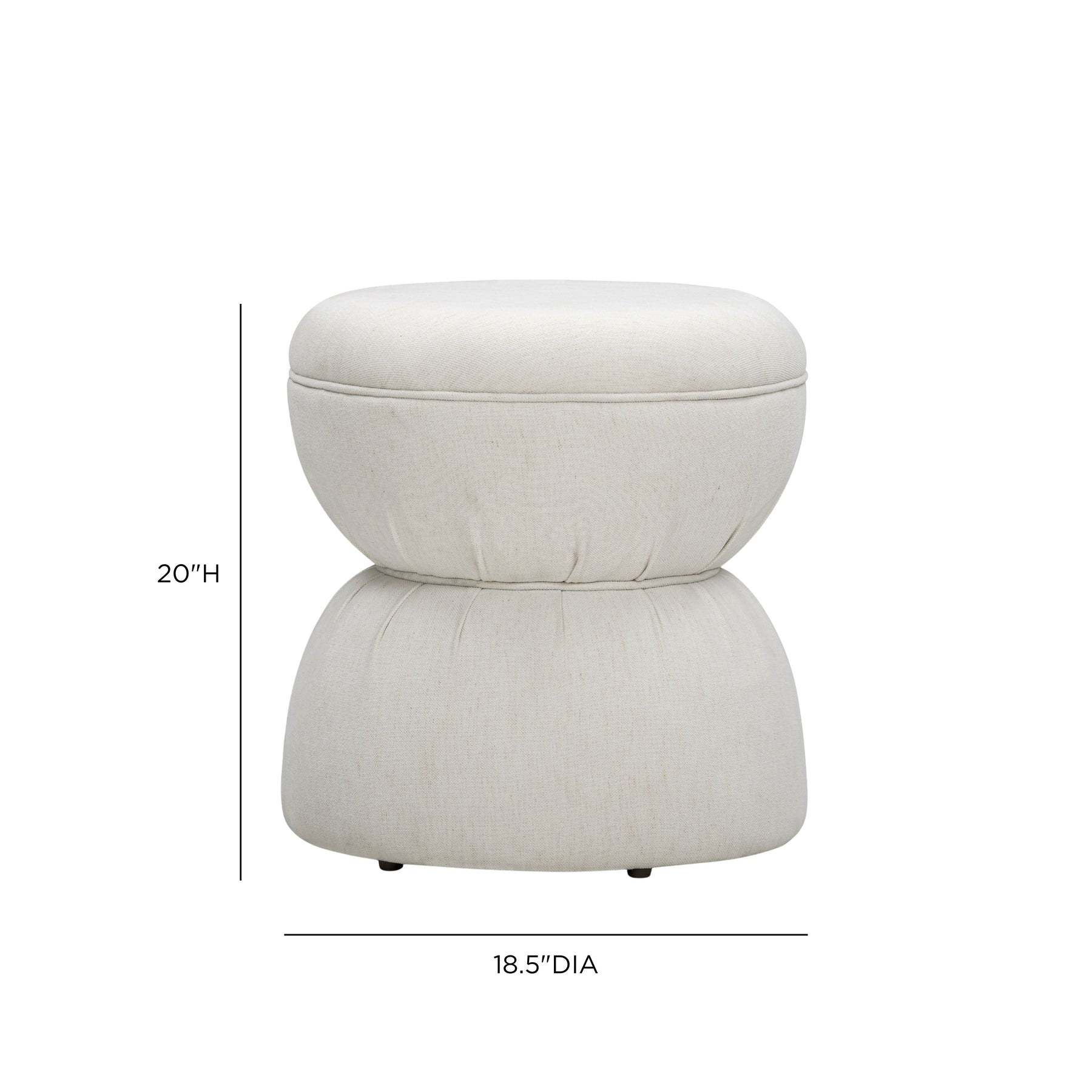 Tomlin Ruched Performance Fabric Game Ottoman