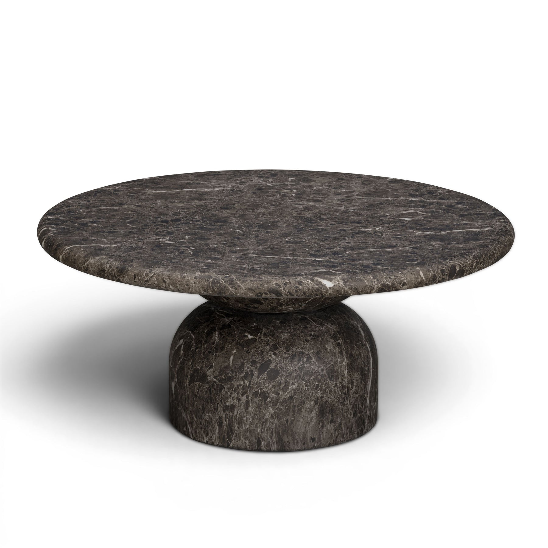 Cynthia 36" Dark Emperador Faux Marble Indoor/Outdoor Coffee Table