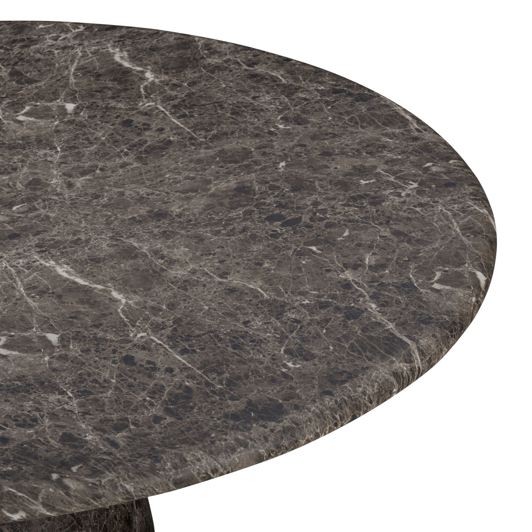 Cynthia Dark Emperador Faux Marble Indoor/Outdoor Side Table