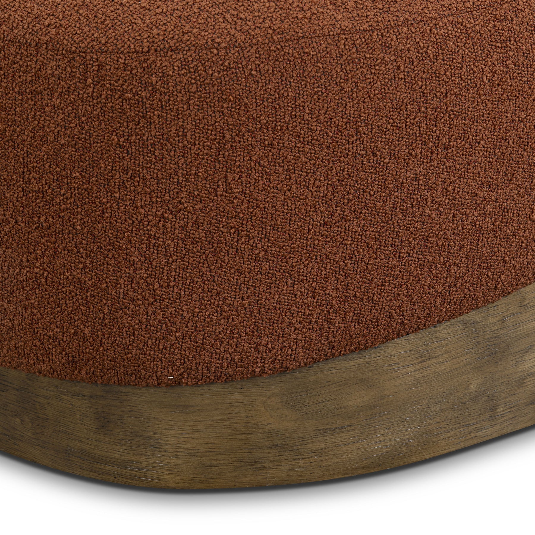 Domina Autumn Red Boucle Ottoman