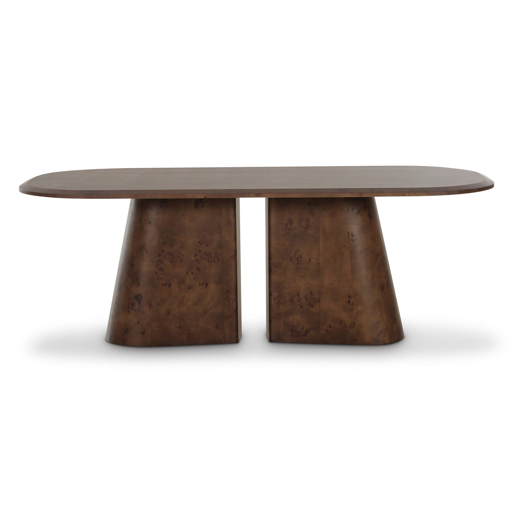 Gladyss 87" Burl Oval Dining Table