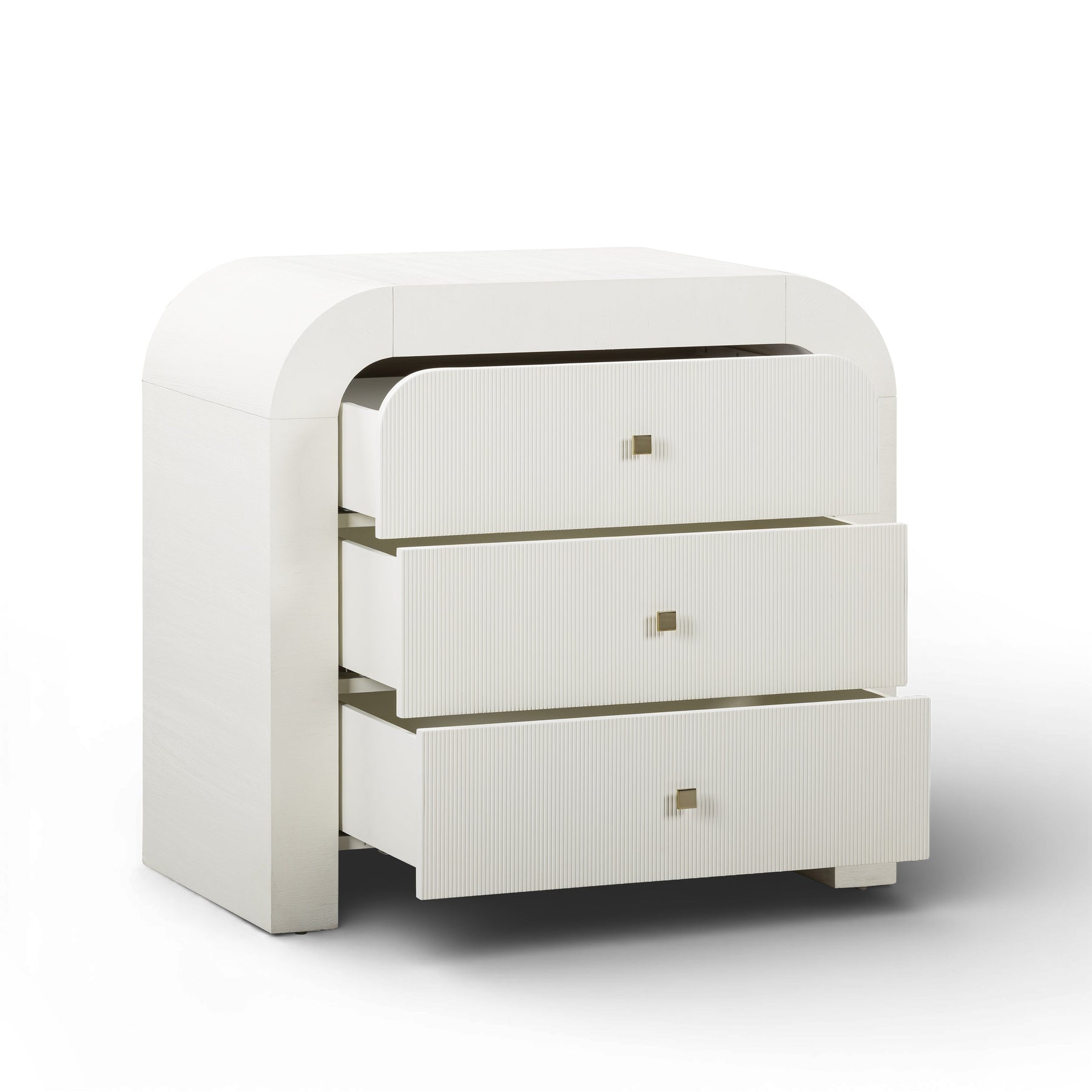 Hump 38" Arched 3-Drawer Bedside Chest