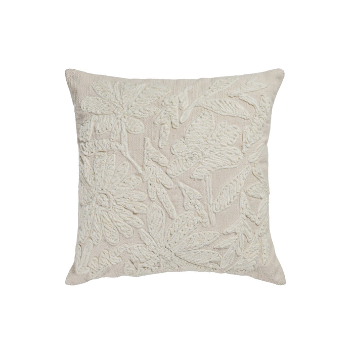 Tabitha 24" Euro Size Square Embroidered Throw Pillow