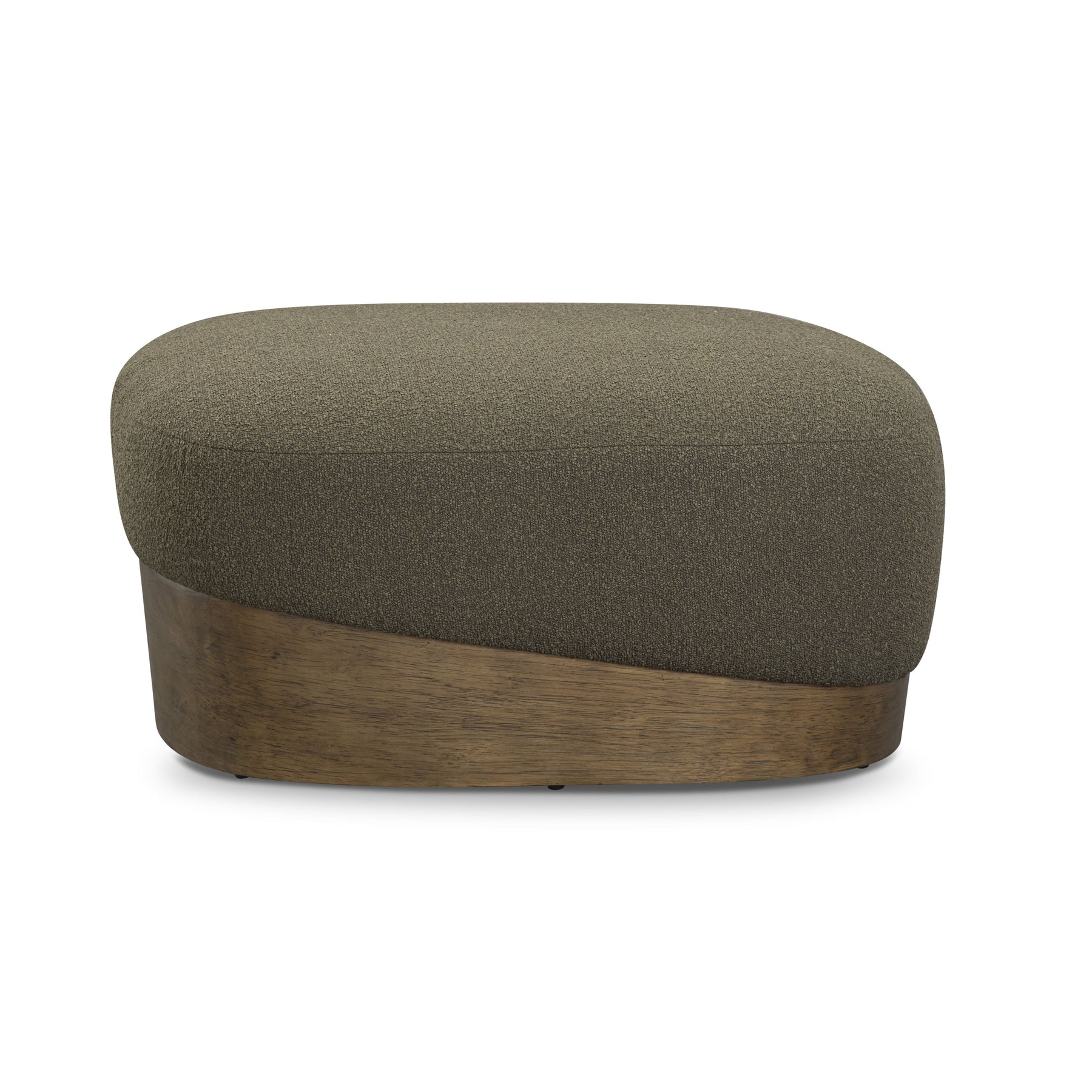 Domina Kale Green Boucle Ottoman