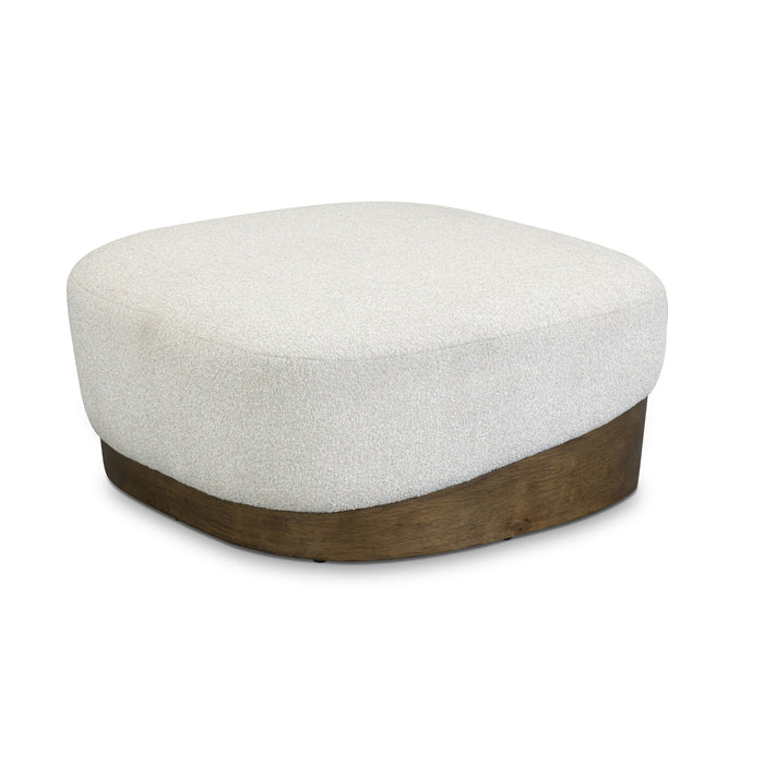Domina Sugar Off-White Boucle Ottoman
