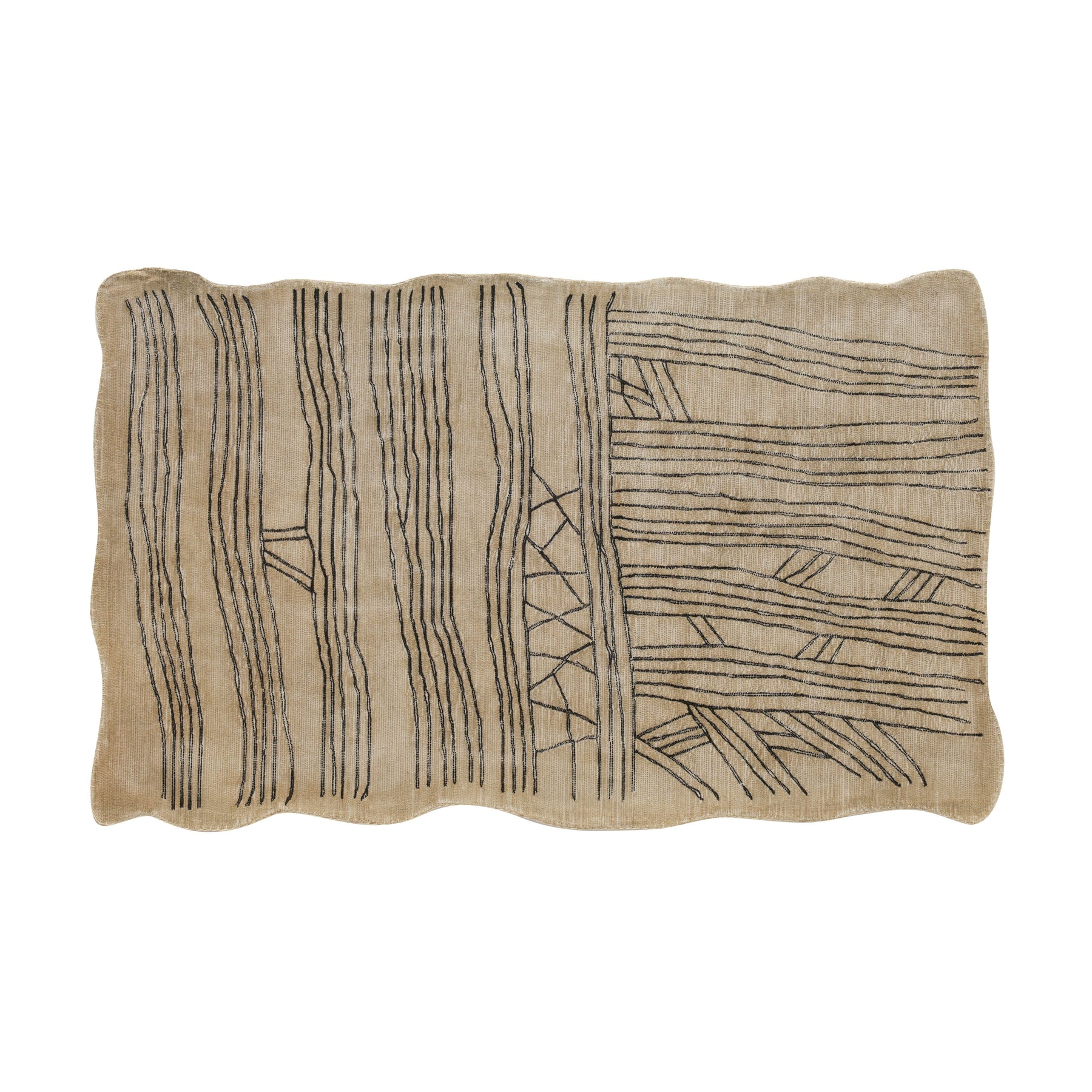 Daphne Natural Hand Tufted Wool Area Rug 5'X8'
