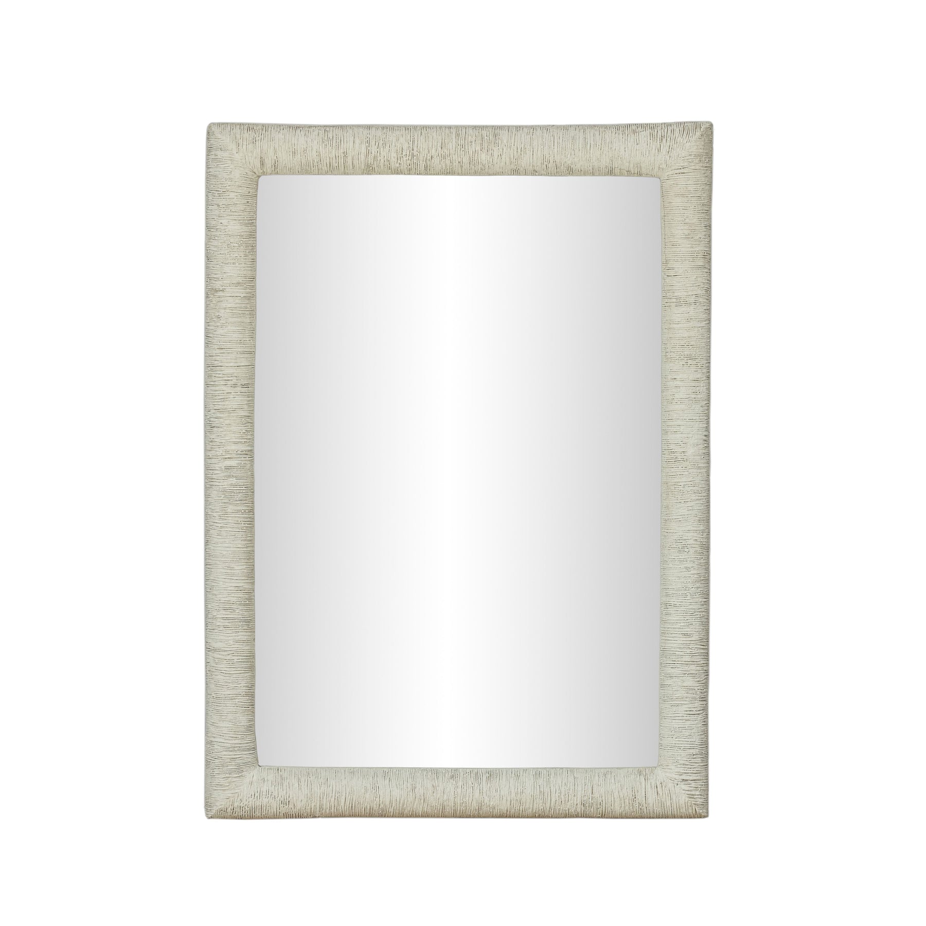 Orpheus 34"X47" Ribbed Faux Stone Rectangular Wall Mirror