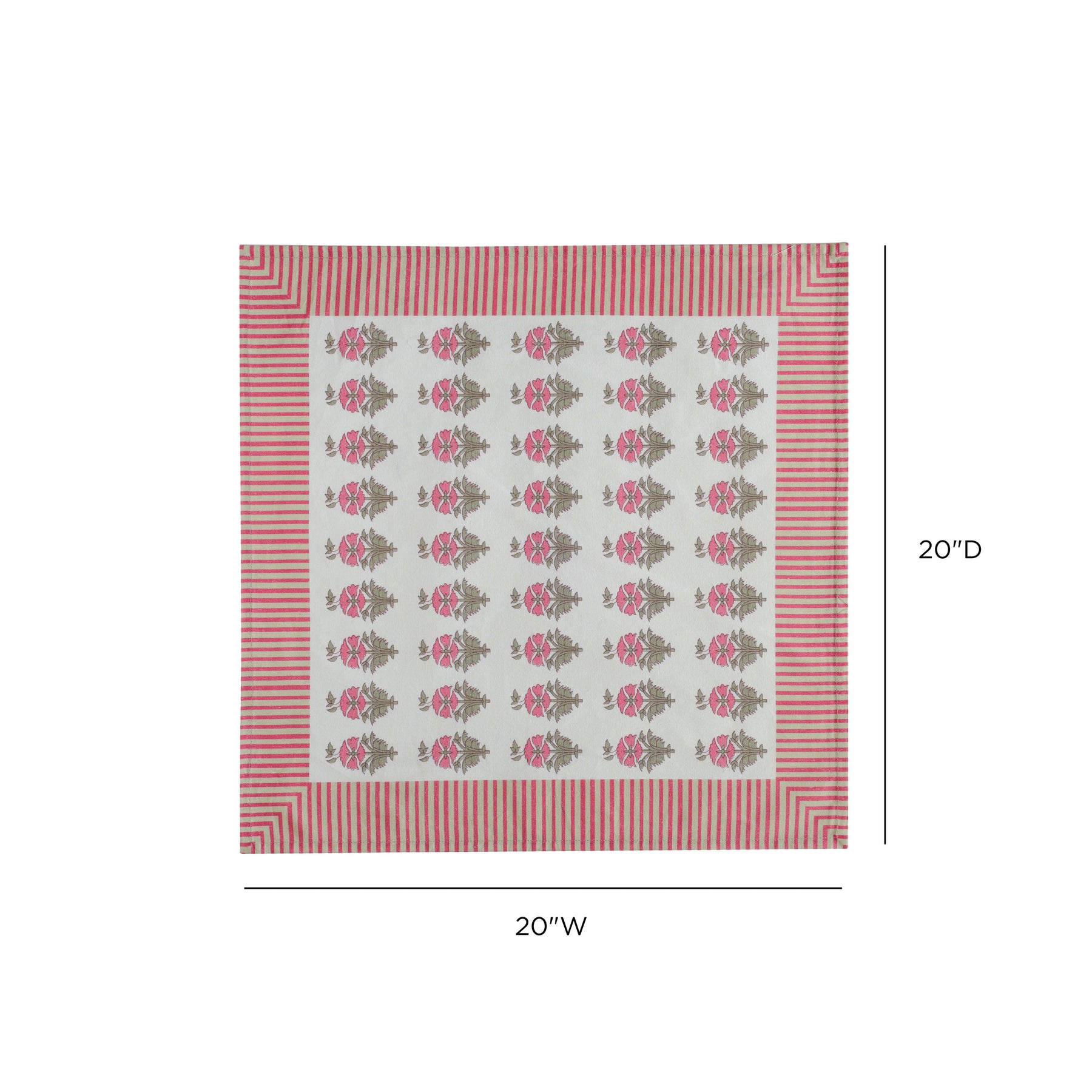 Crissy Cotton Canvas Printed Napkins - Set of 4