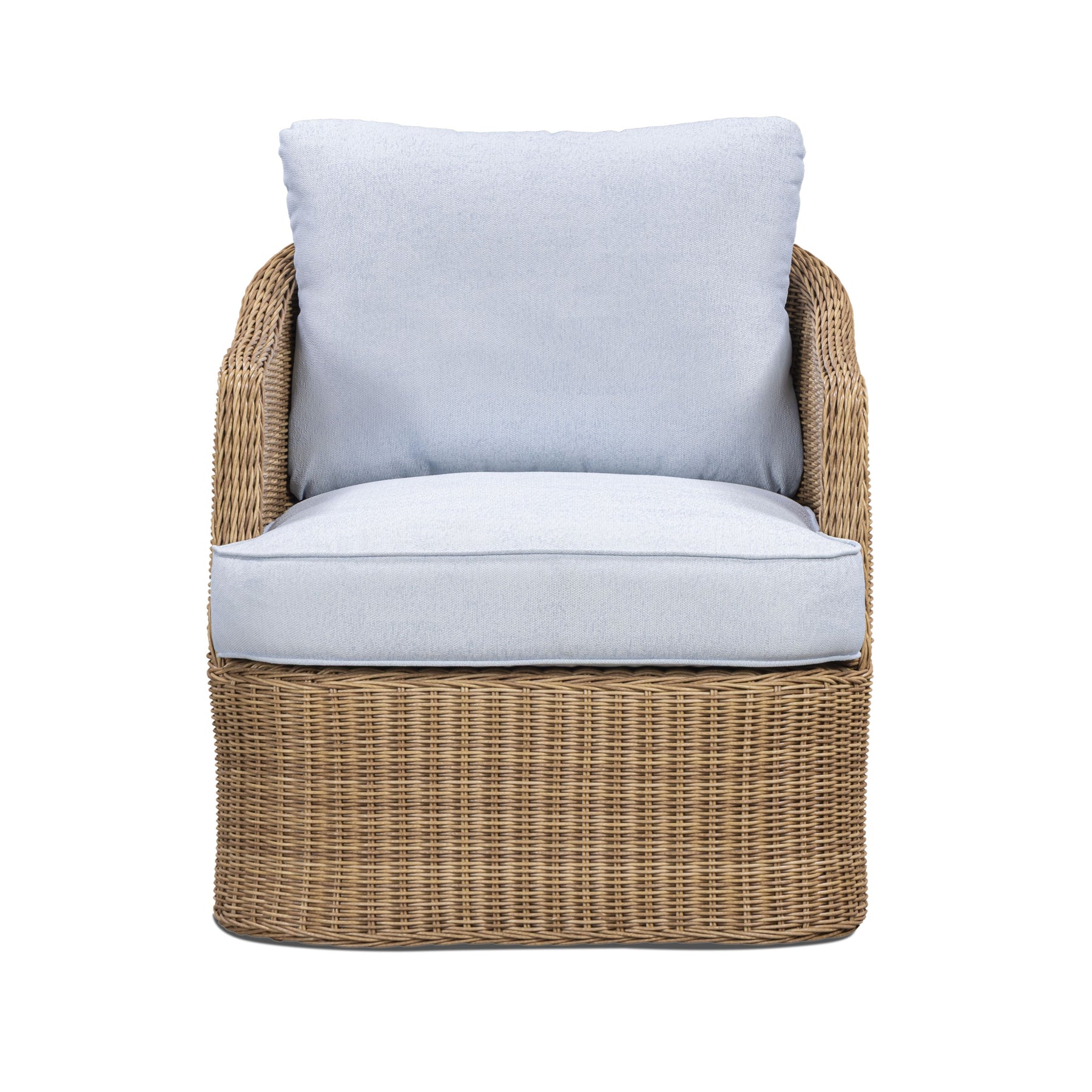 Axel Blue Boucle Outdoor Accent Chair
