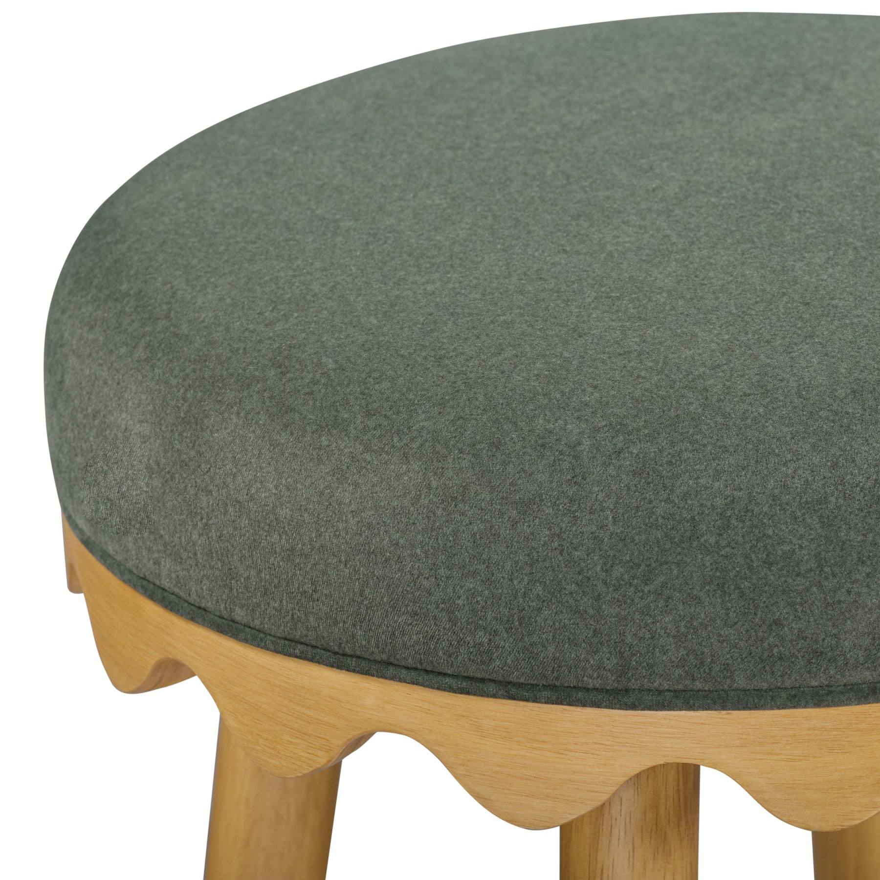 Oodle Green Performance Vegan Mohair Natural Counter Stool