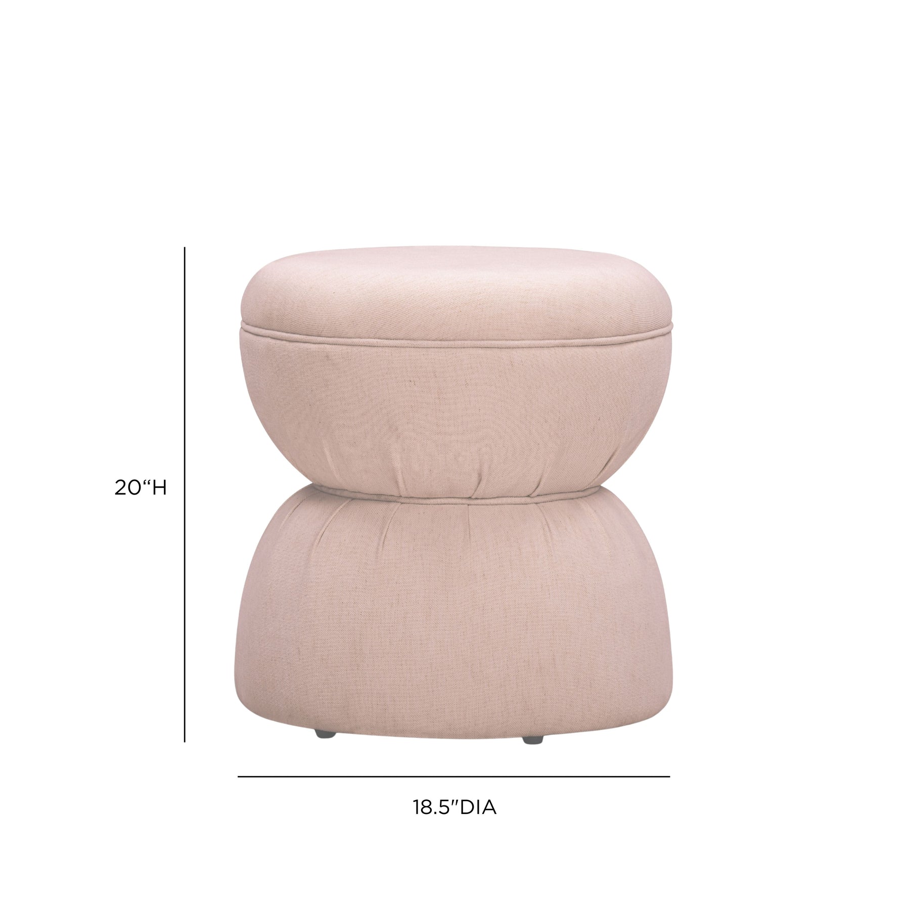 Tomlin Ruched Performance Fabric Game Ottoman