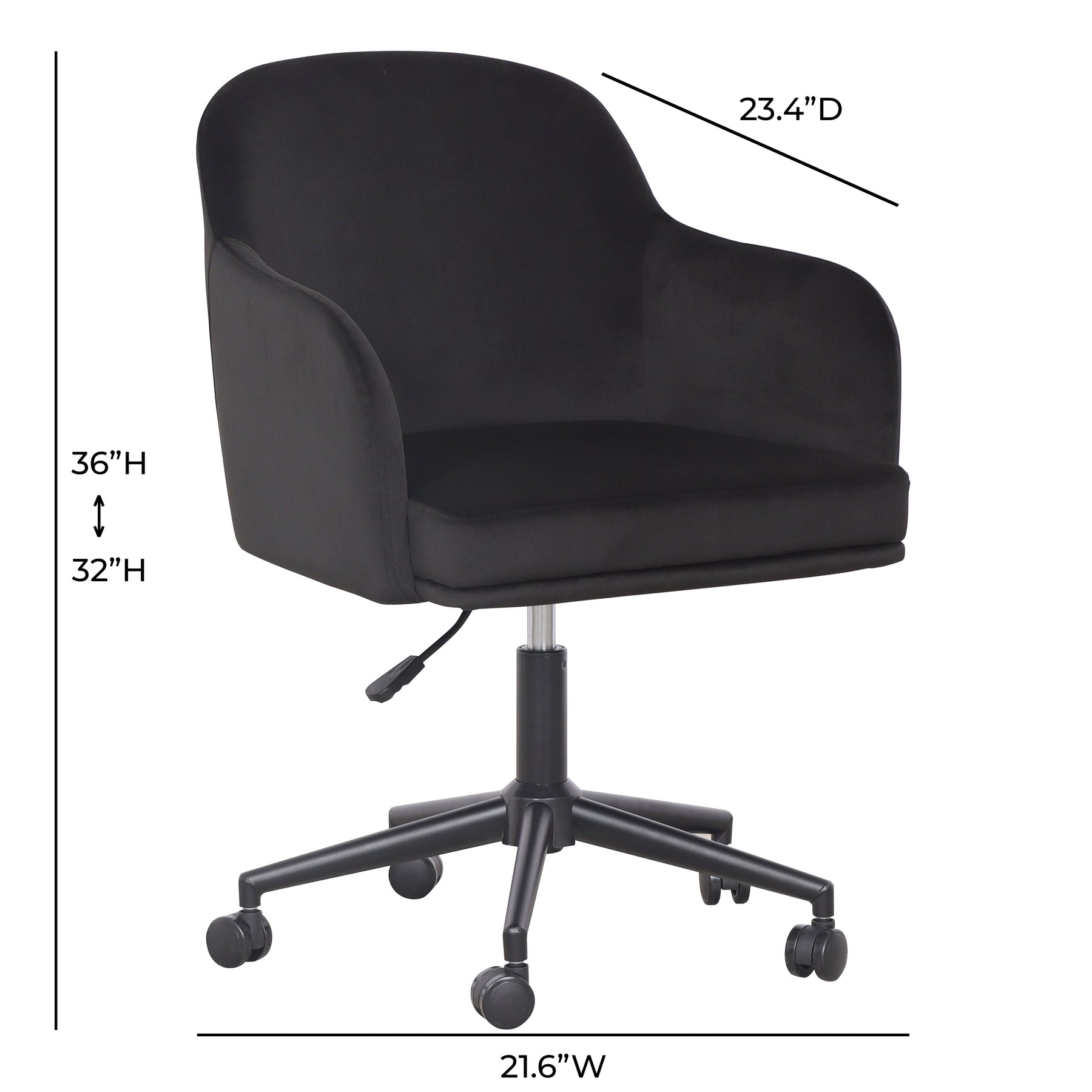 Sydney Performance Velvet Office Desk Chair