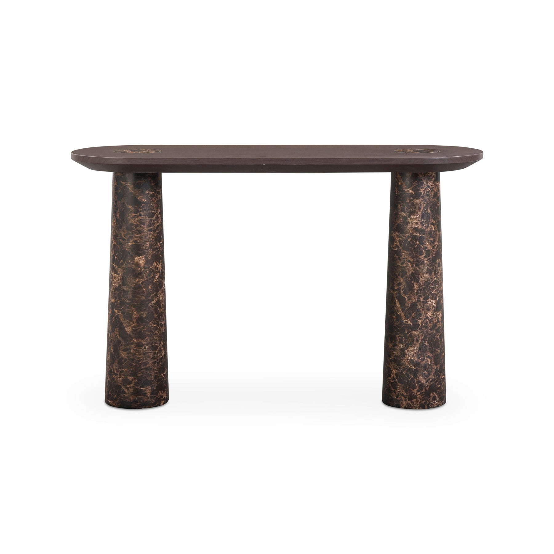 Braya 50" Faux Emperador Marble Console Table
