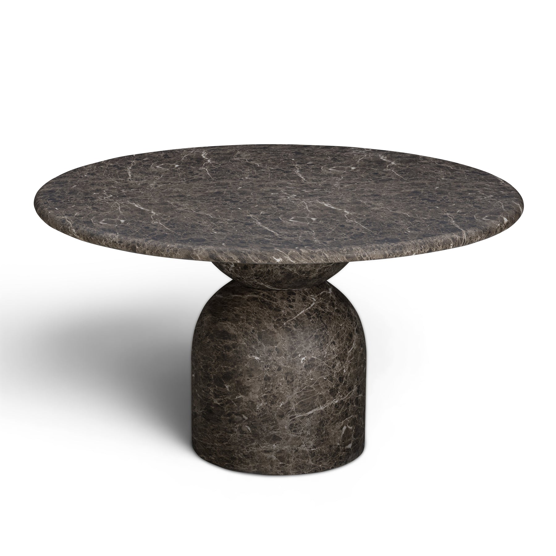 Cynthia 54" Dark Emperador Faux Marble Indoor/Outdoor Dining Table