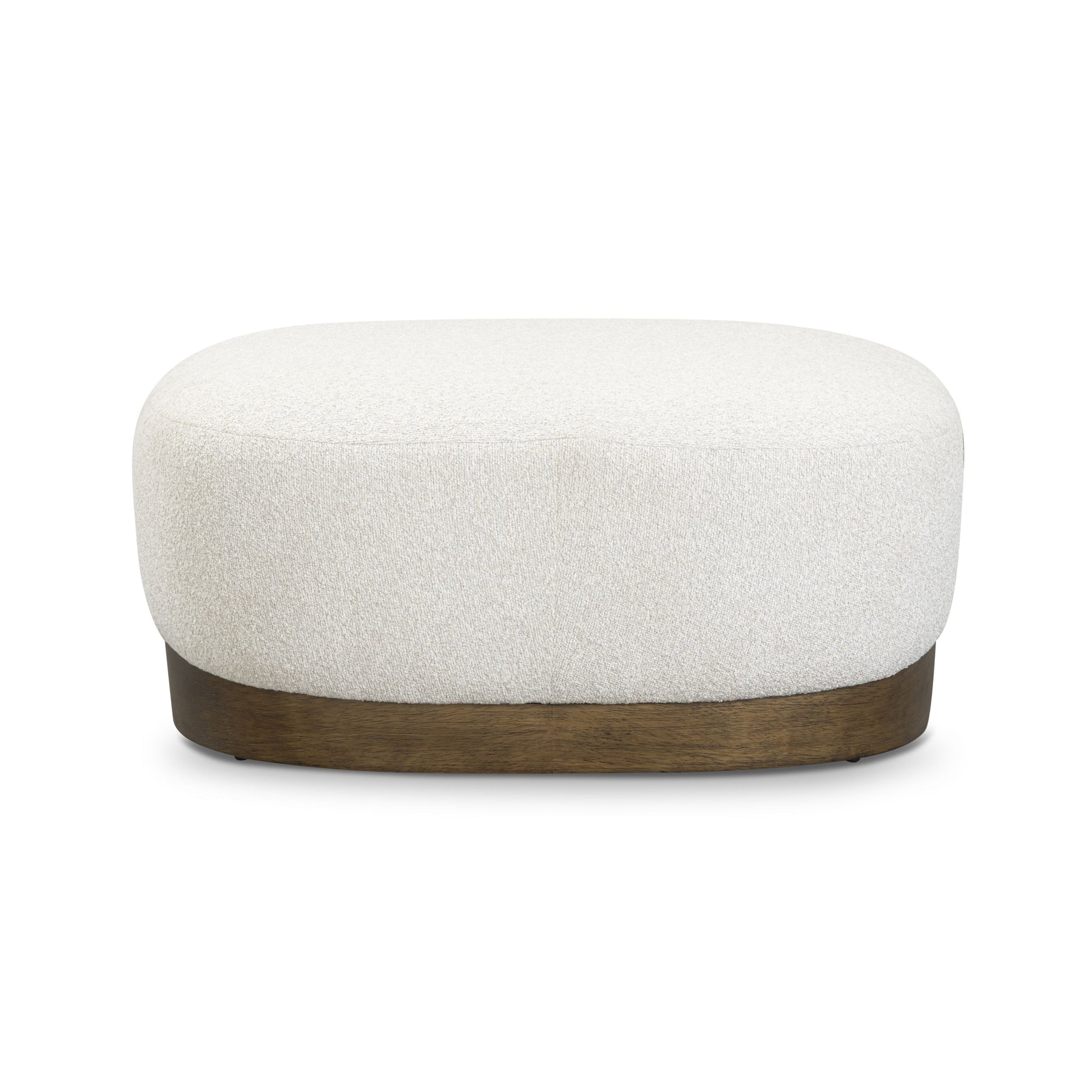 Domina Sugar Off-White Boucle Ottoman