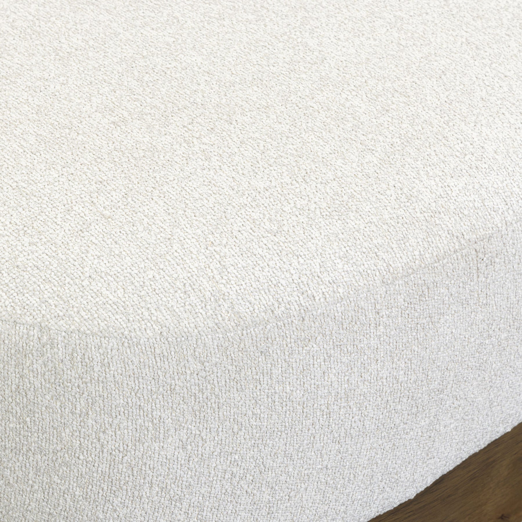 Domina Sugar Off-White Boucle Ottoman