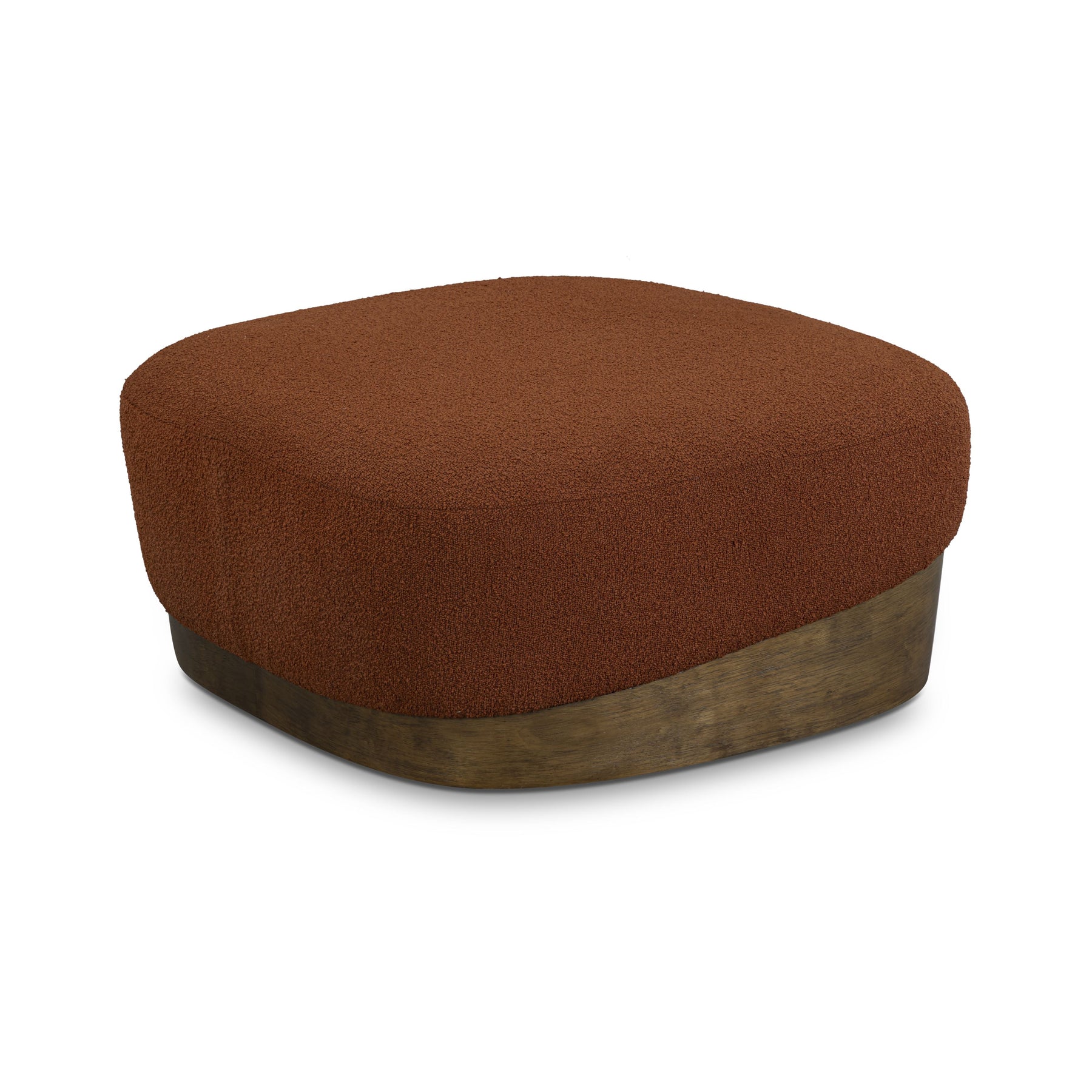 Domina Autumn Red Boucle Ottoman