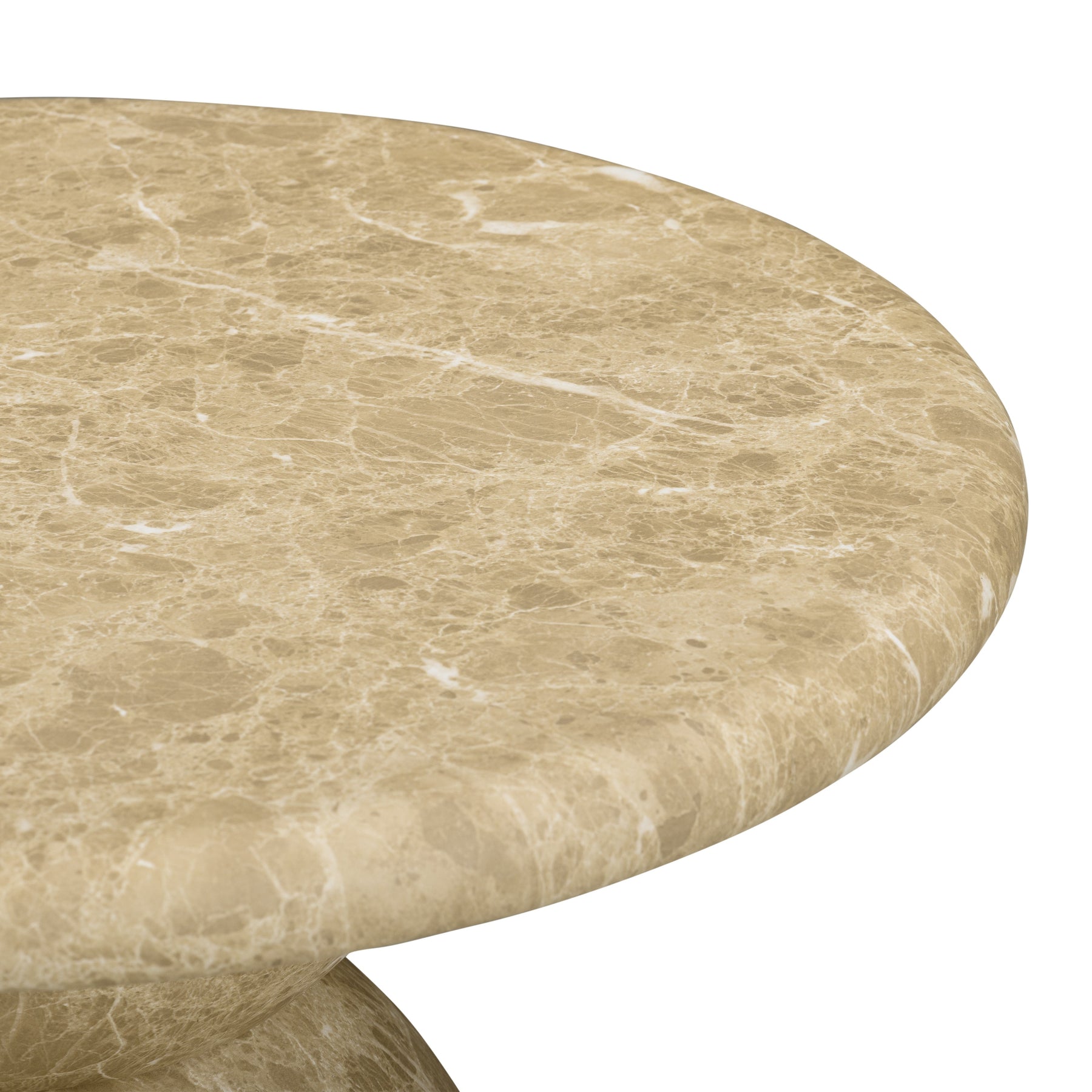 Cynthia Light Emperador Faux Marble Indoor/Outdoor Side Table