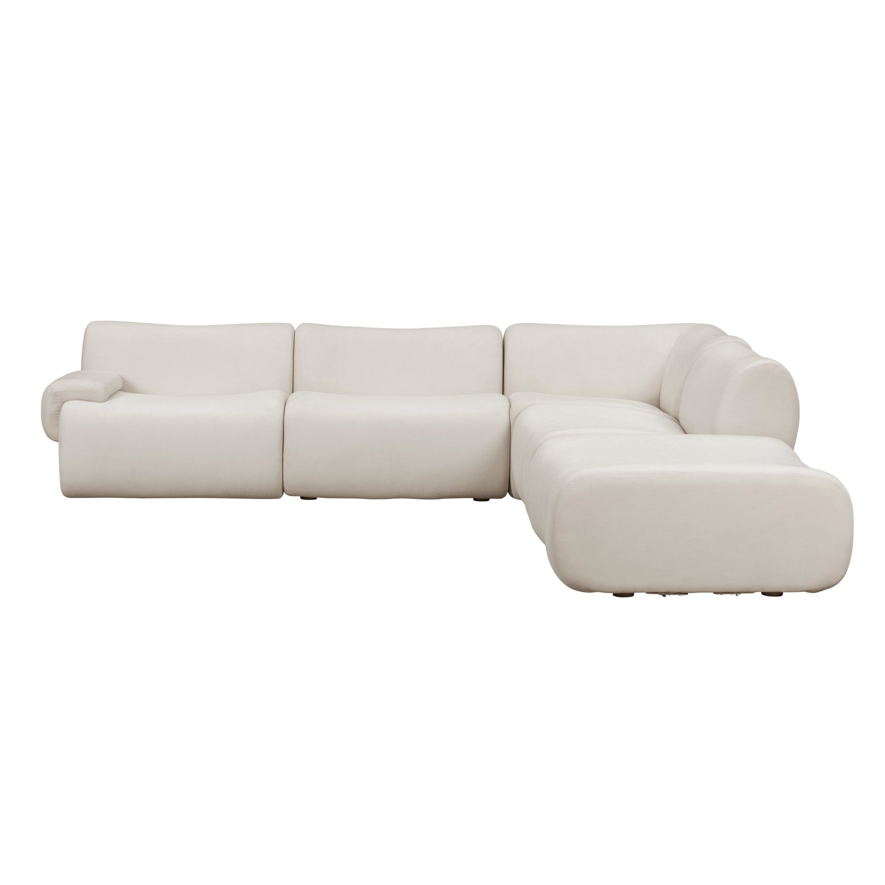 Zenith 5-Piece Contract-Grade Upcycled Fabric Modular Sectional