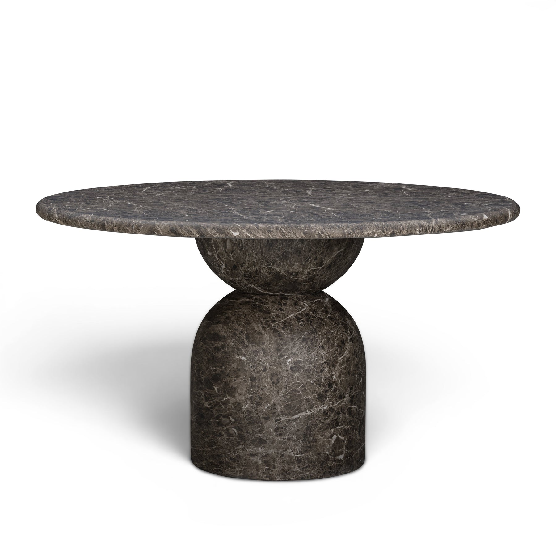 Cynthia 54" Dark Emperador Faux Marble Indoor/Outdoor Dining Table