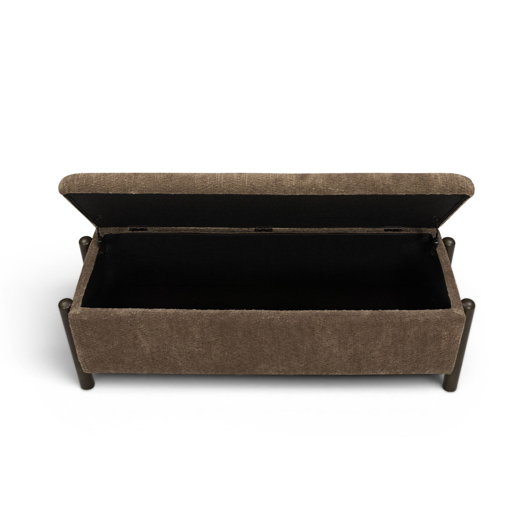 Abby 52" Nubby Fabric Storage Bench