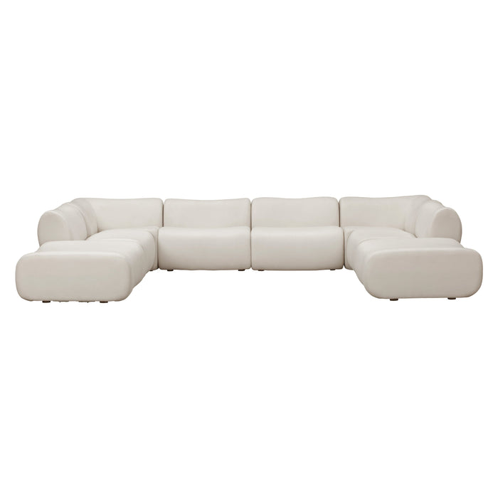 Zenith 8-Piece Contract-Grade Upcycled Fabric Modular U-Sectional