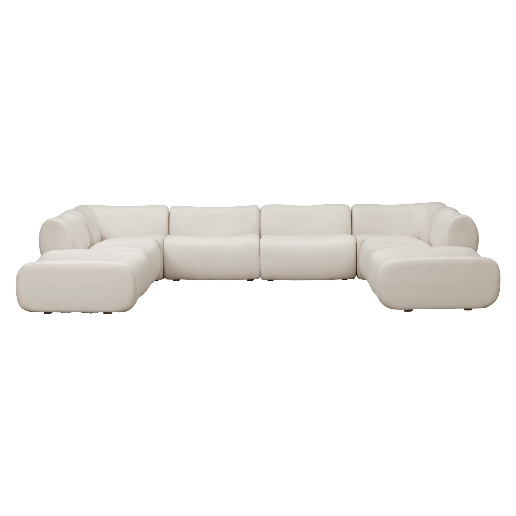 Zenith 8-Piece Contract-Grade Upcycled Fabric Modular U-Sectional
