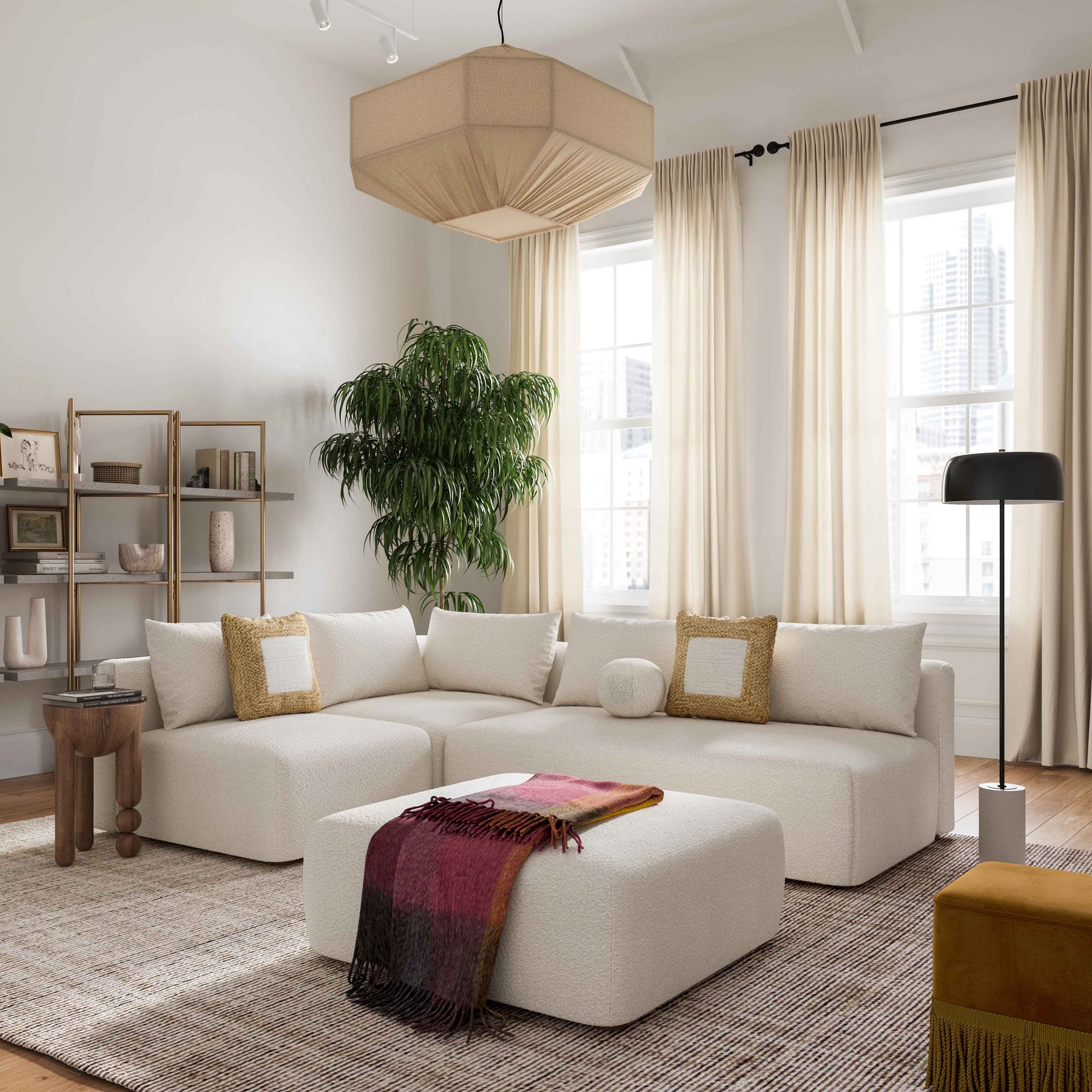 Hangover 64" Armless Loveseat