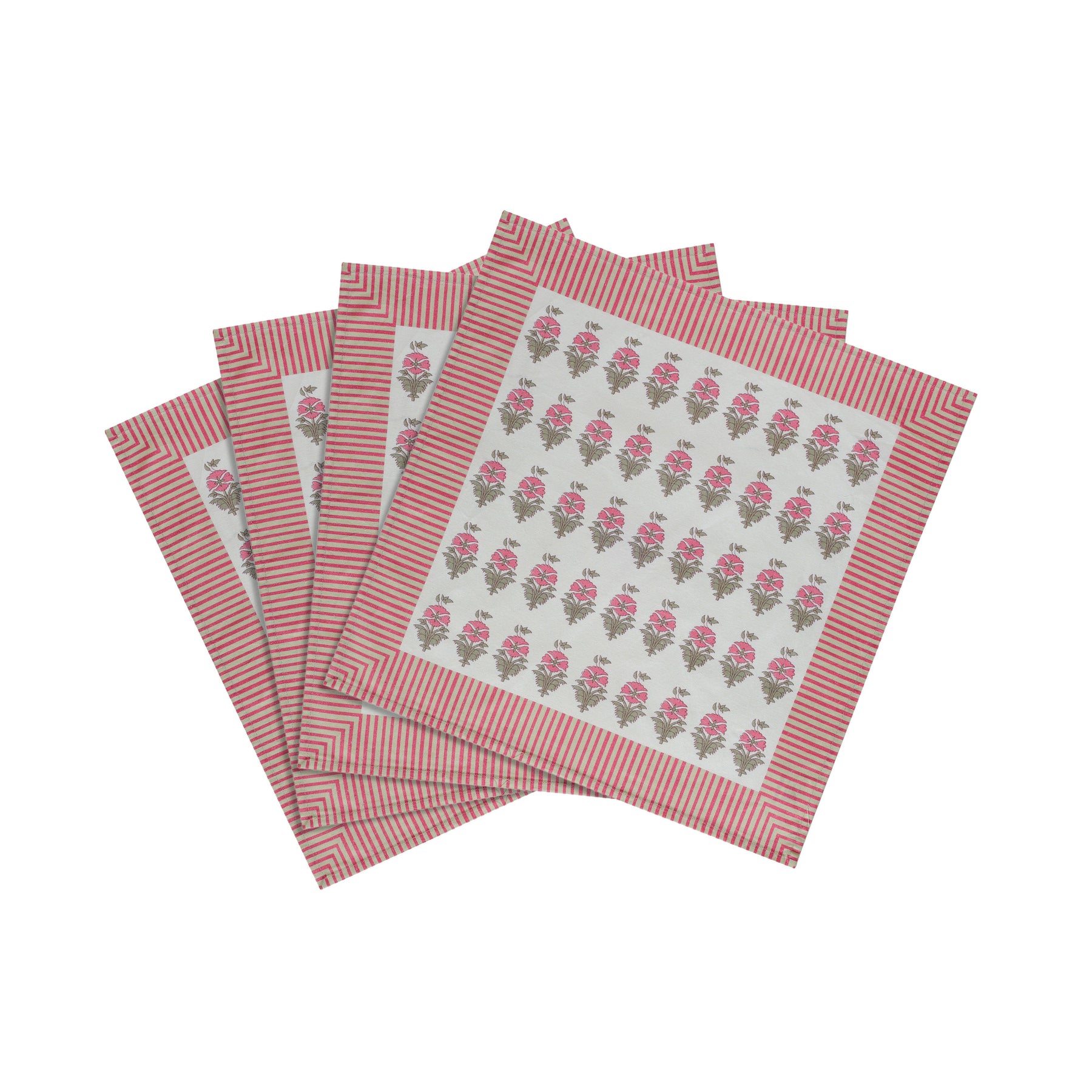 Crissy Cotton Canvas Printed Napkins - Set of 4