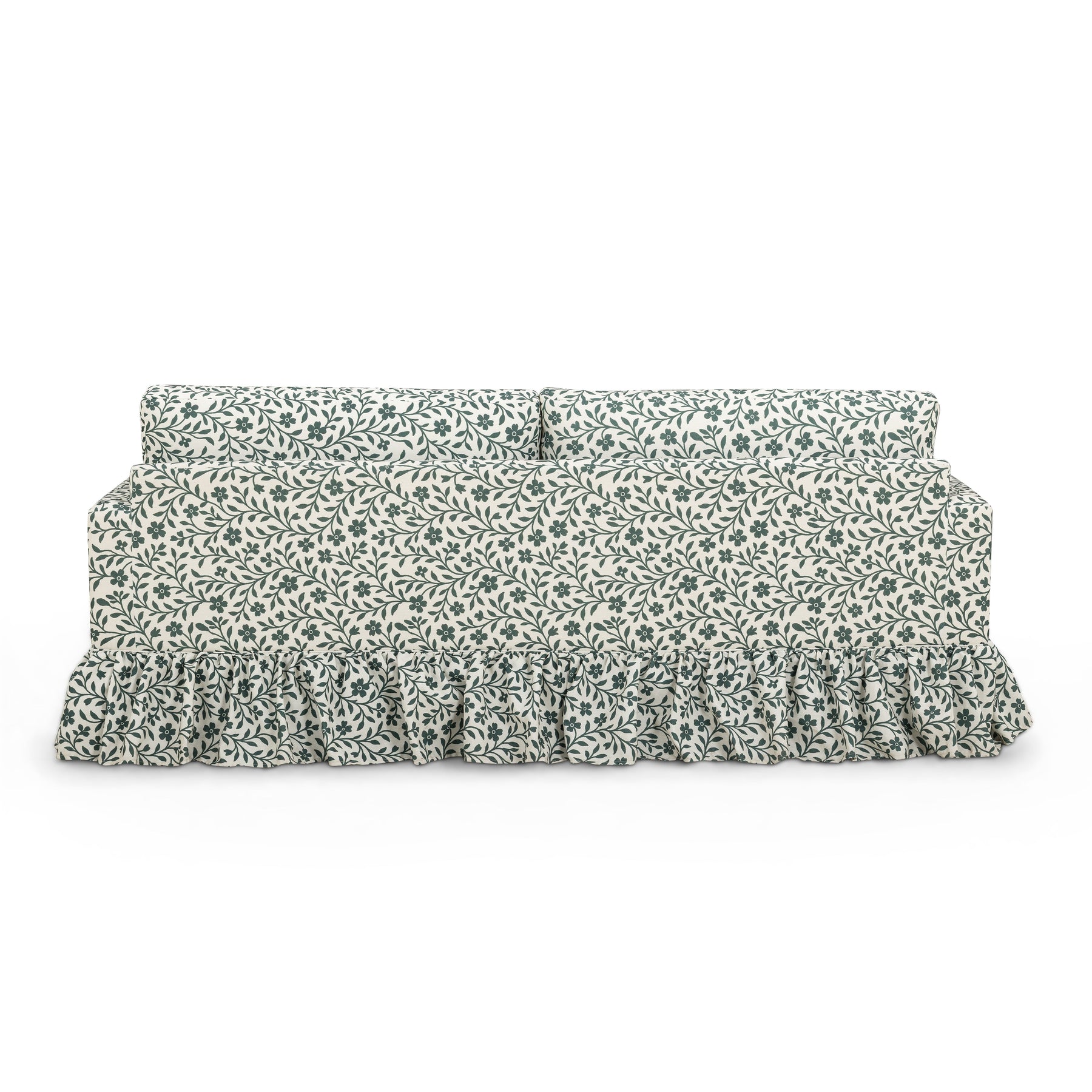 Gertrude 90" Floral Performance Linen Weave Sofa