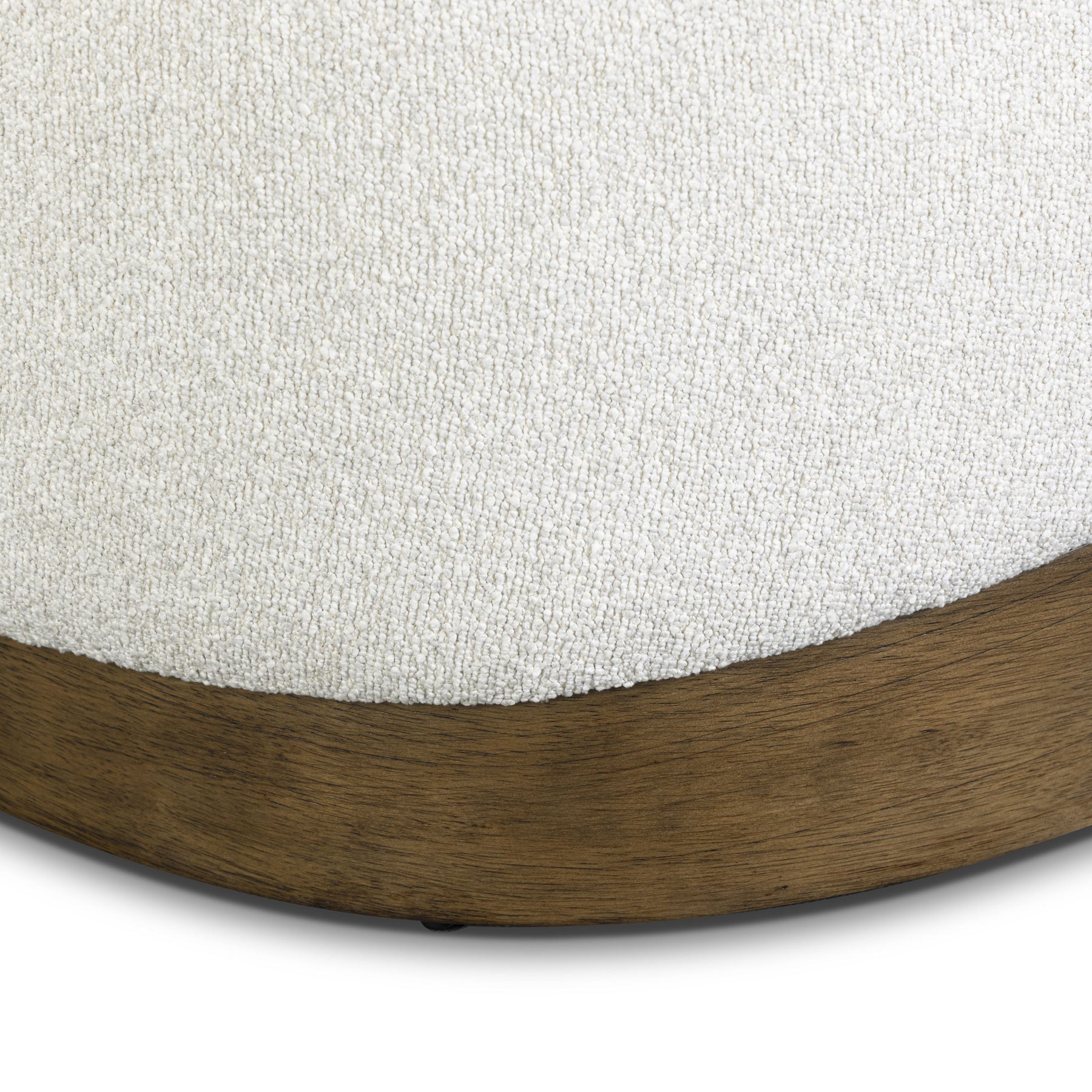 Domina Sugar Off-White Boucle Ottoman