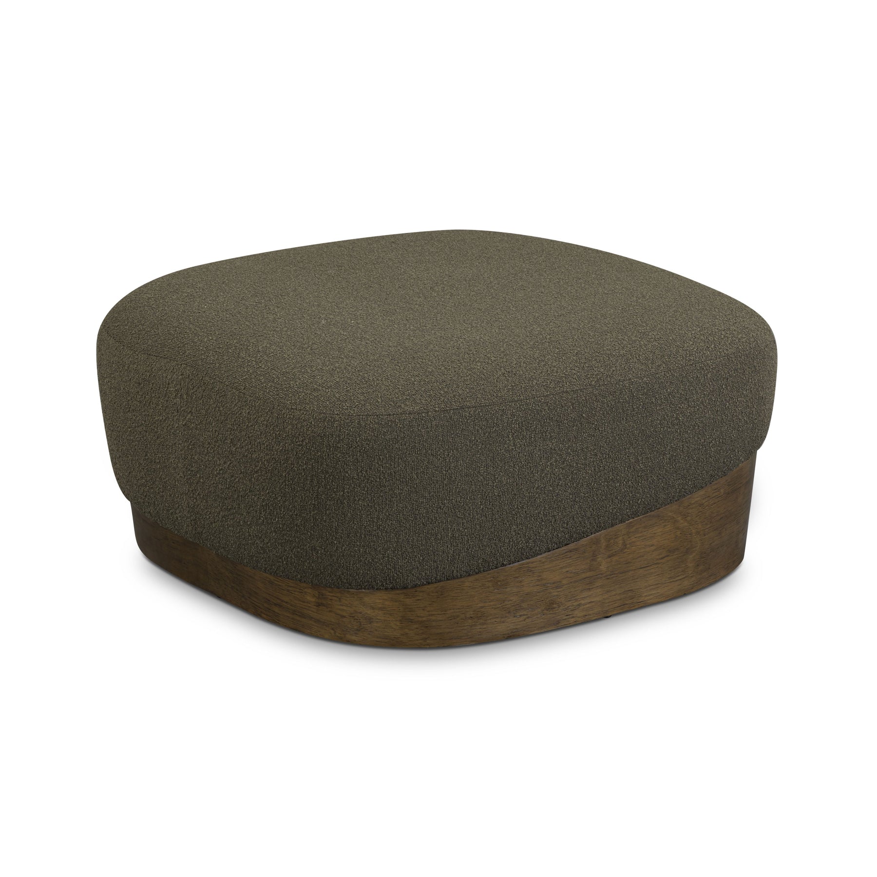 Domina Kale Green Boucle Ottoman