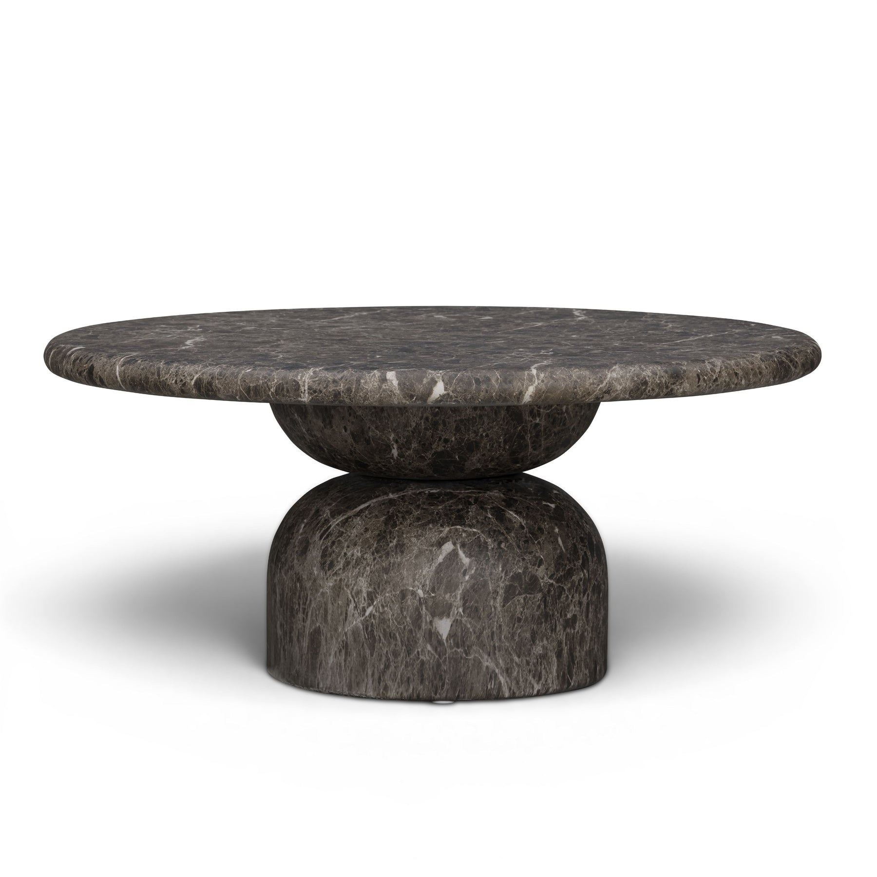 Cynthia 36" Dark Emperador Faux Marble Indoor/Outdoor Coffee Table