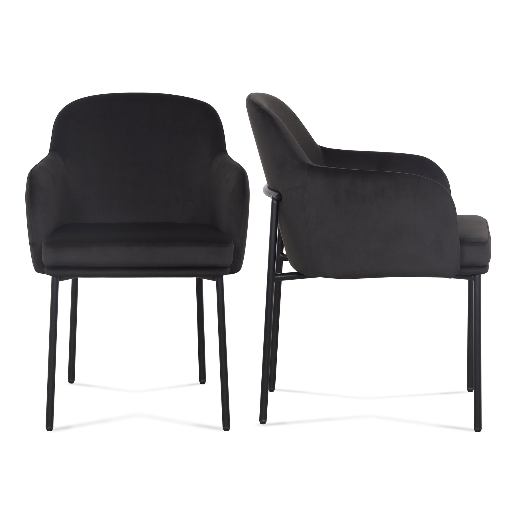 Sydney Performance Velvet Armchair - Set of 2