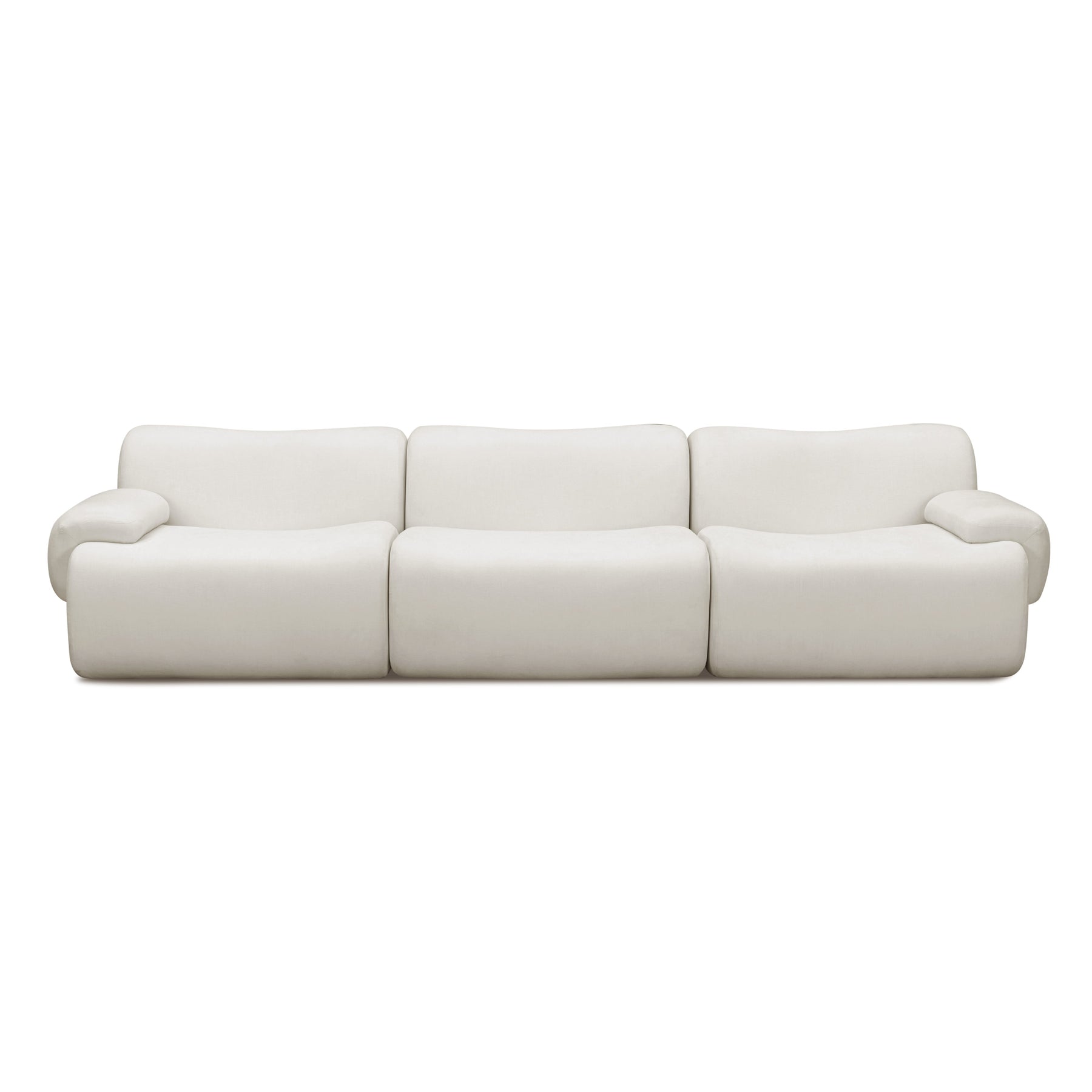 Zenith 116.5" Contract-Grade Upcycled Fabric Modular Sofa