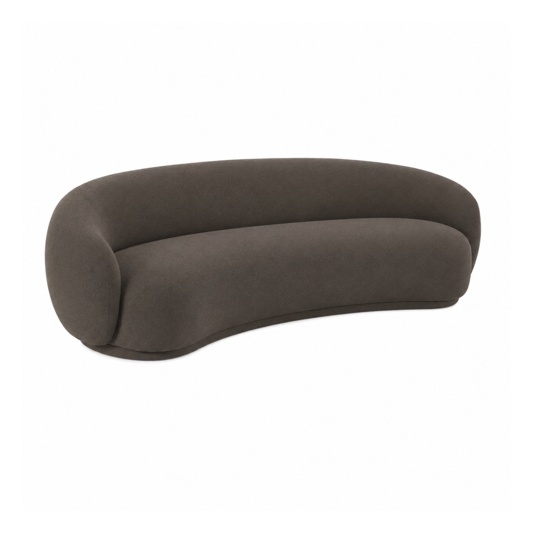 Kendall 120" Java Brown Textured Chenille Sofa