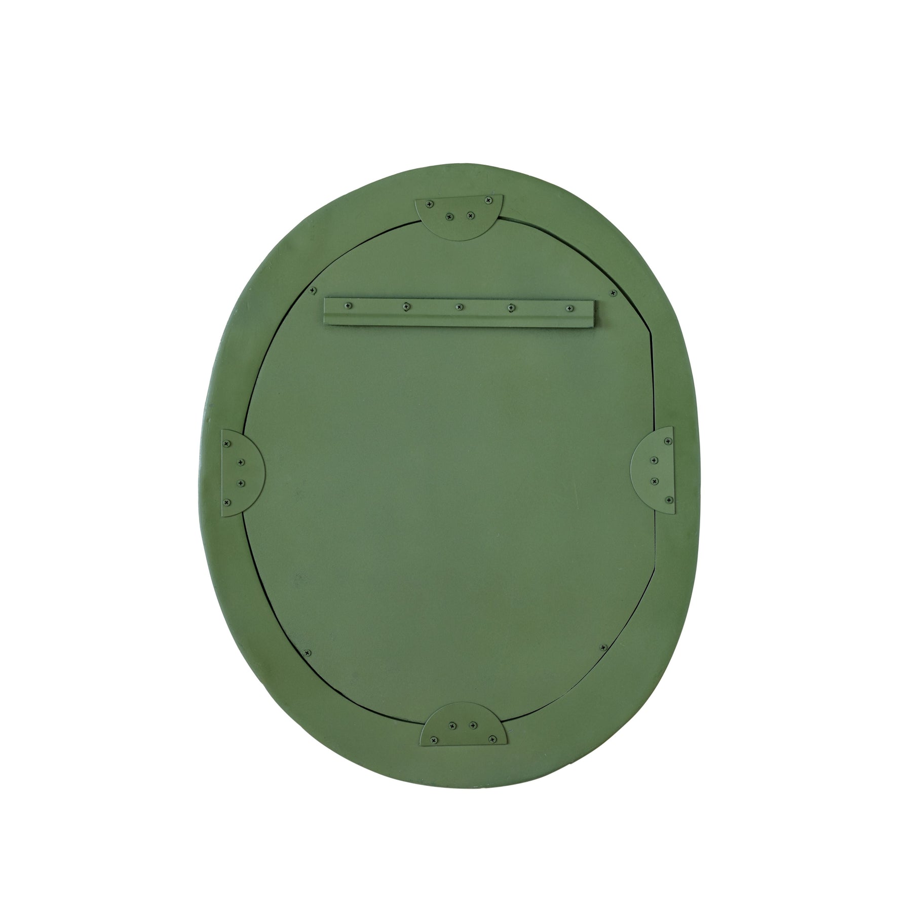 Orpheus 22"X28" Ribbed Forest Green Fiberglass Thick Wall Mirror