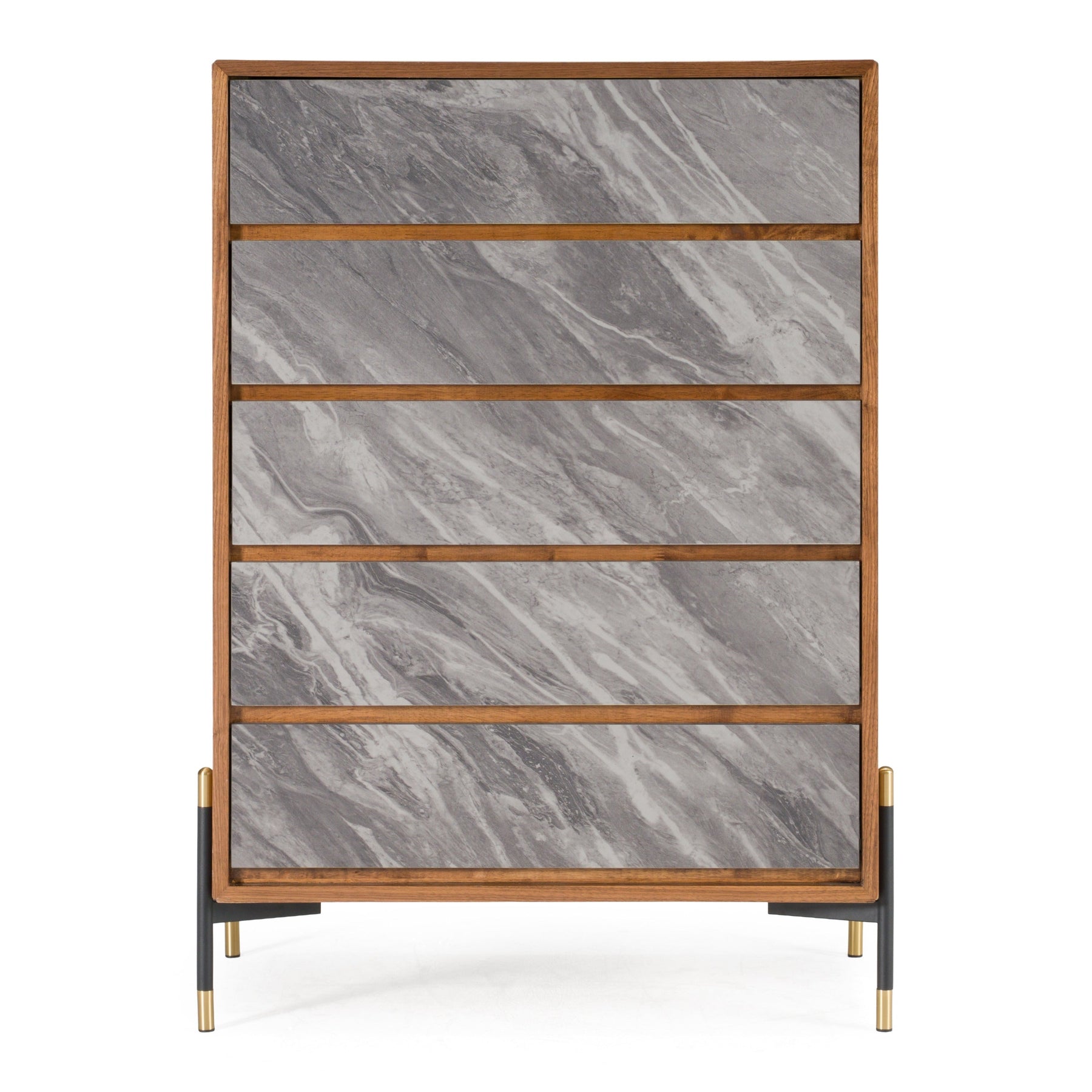 Metcalf - Mid-Century Walnut & Grey Chest