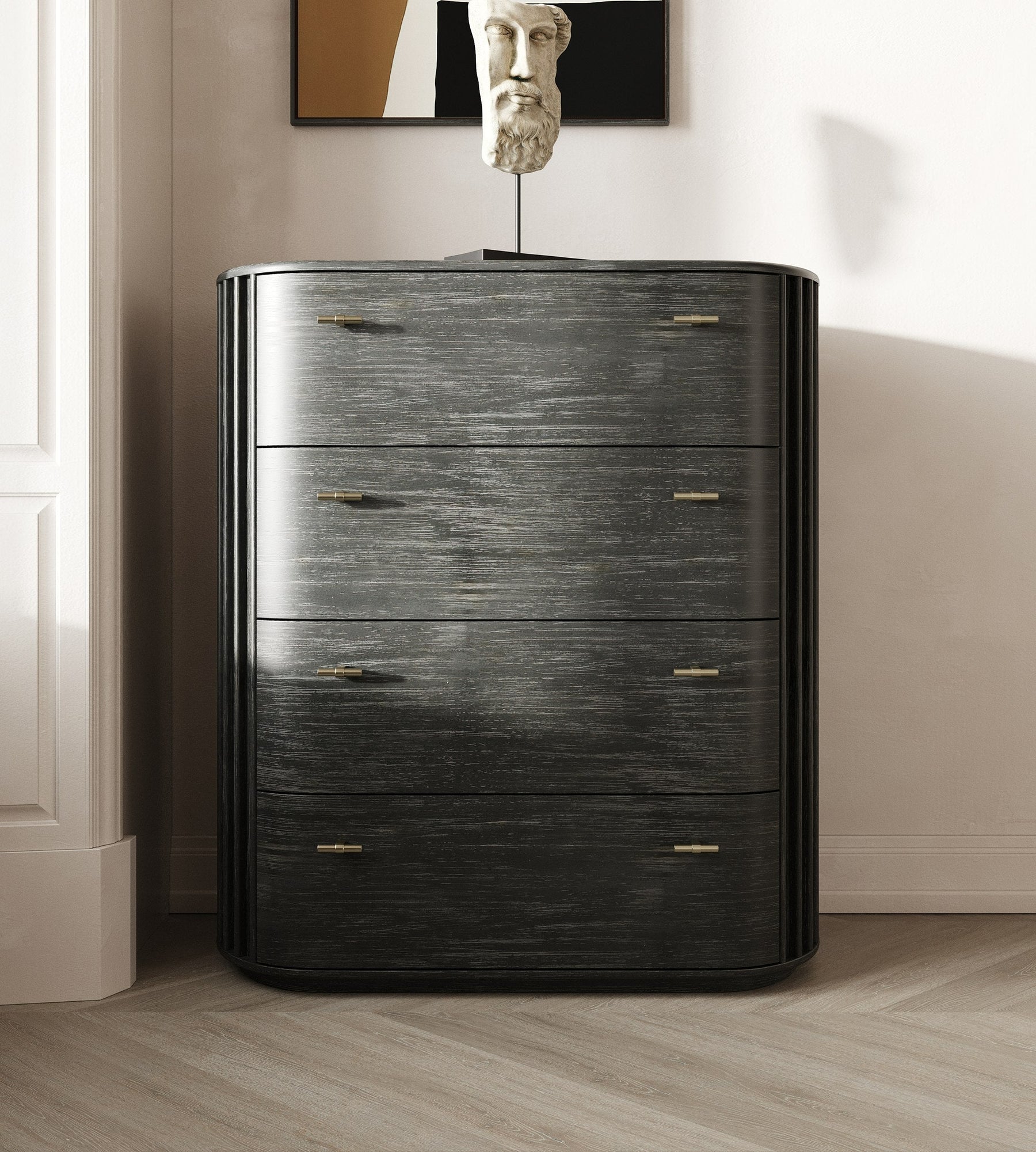 Fields - Modern Black Acacia Chest