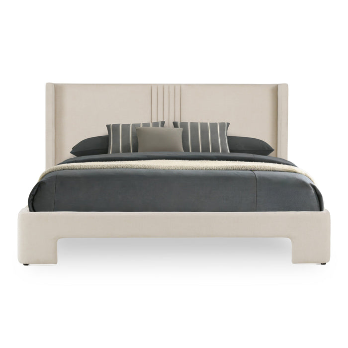 Newhart - Modern Beige Fabric Bed