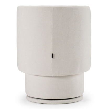 Norris - Modern Ivory Fabric Swivel Dining Chair