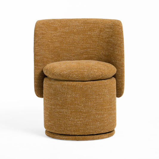 Norris - Modern Mustard Fabric Swivel Dining Chair