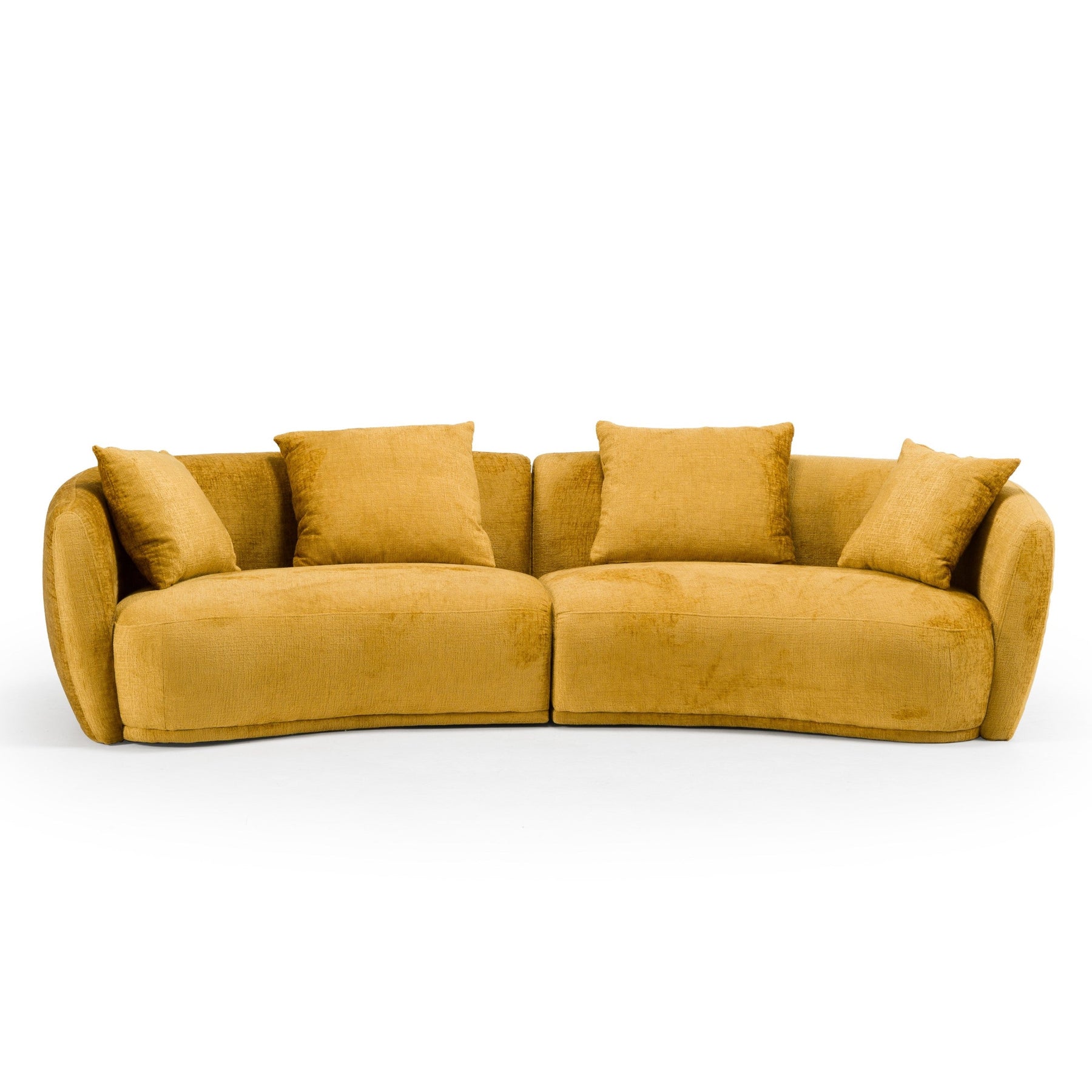 Oakland - Modern Mustard Fabric 4 Seat Sofa