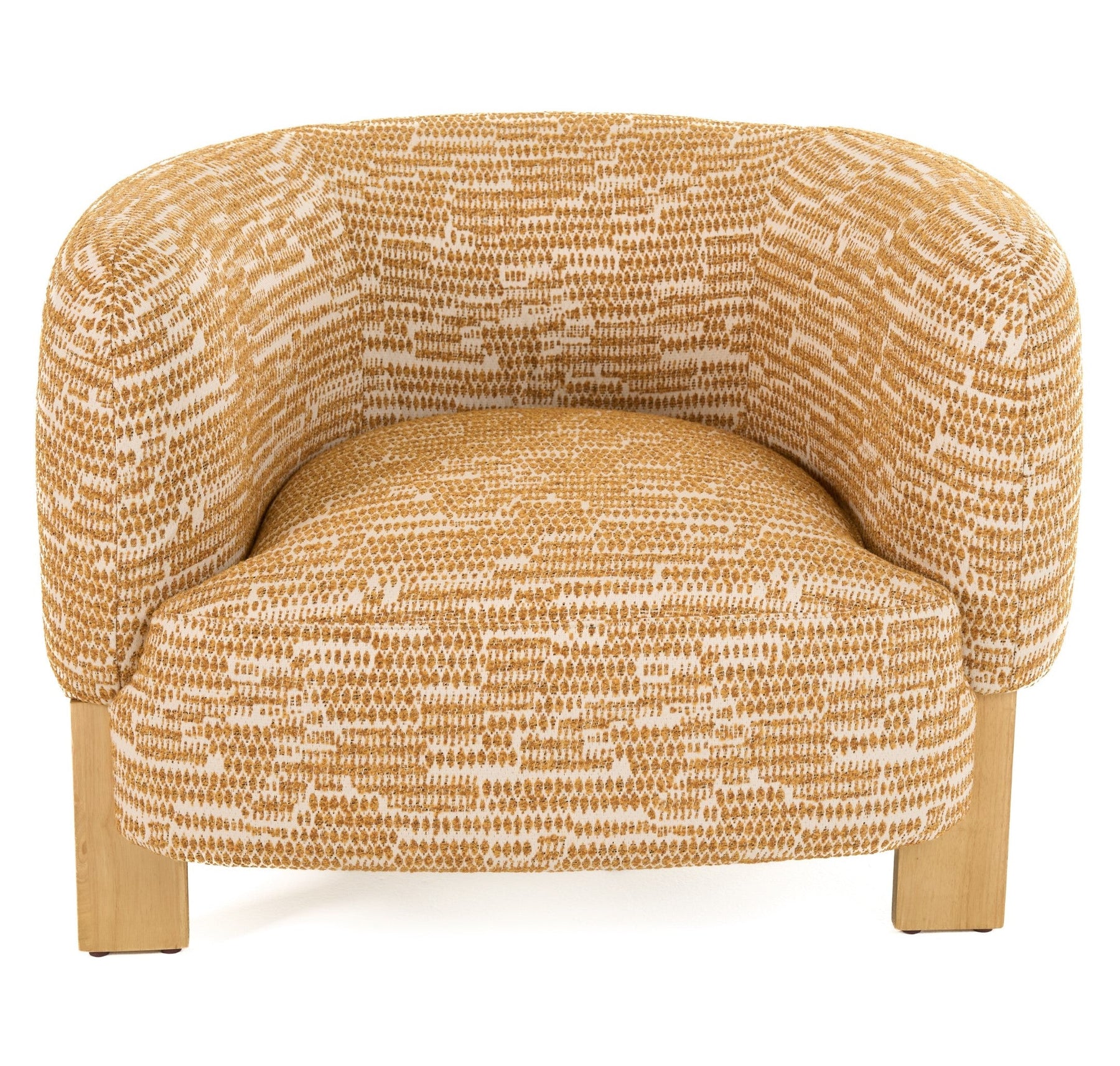 Optima - Mid-Century Modern Orange Fabric Accent Chair