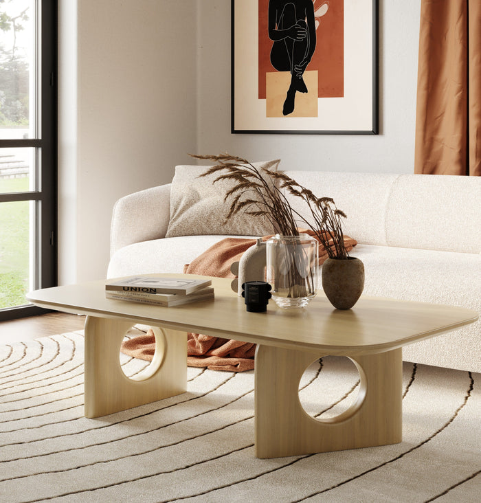 Oshana - Modern White Oak Coffee Table