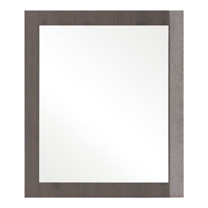 Palermo Italian Modern Faux Concrete & Grey Mirror
