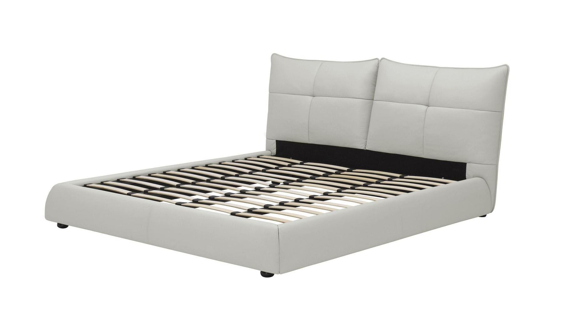 Patrick - Modern White Leather Bed
