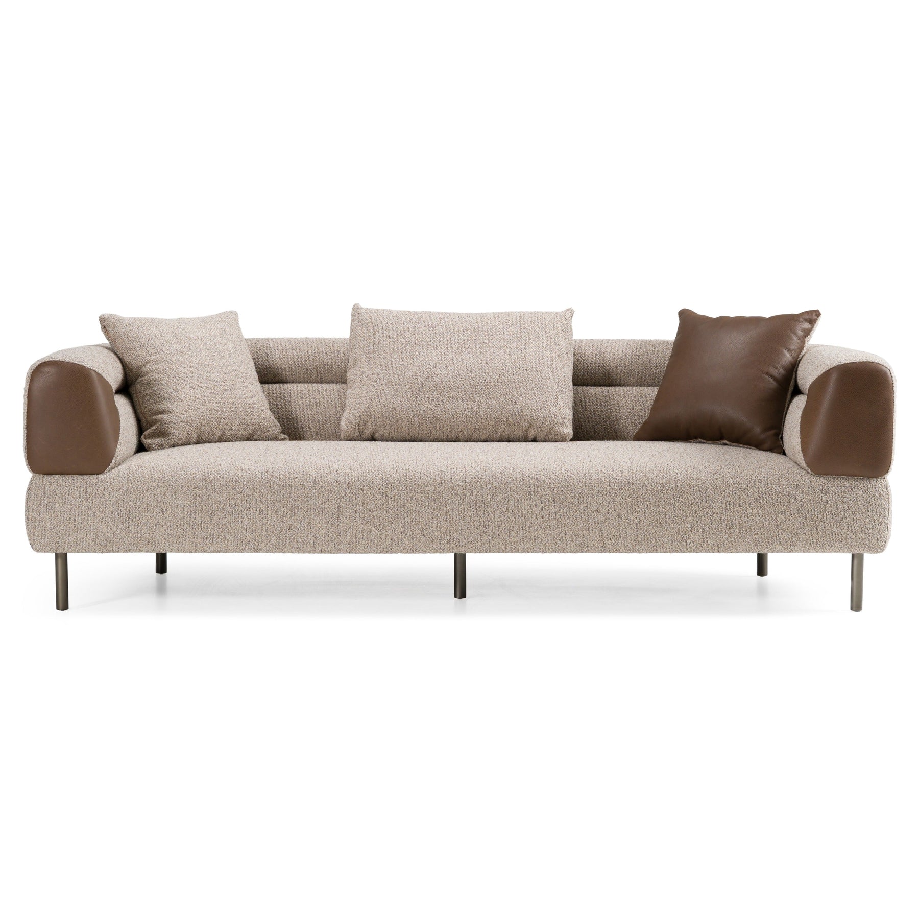 Plume - Modern Brown Fabric Sofa