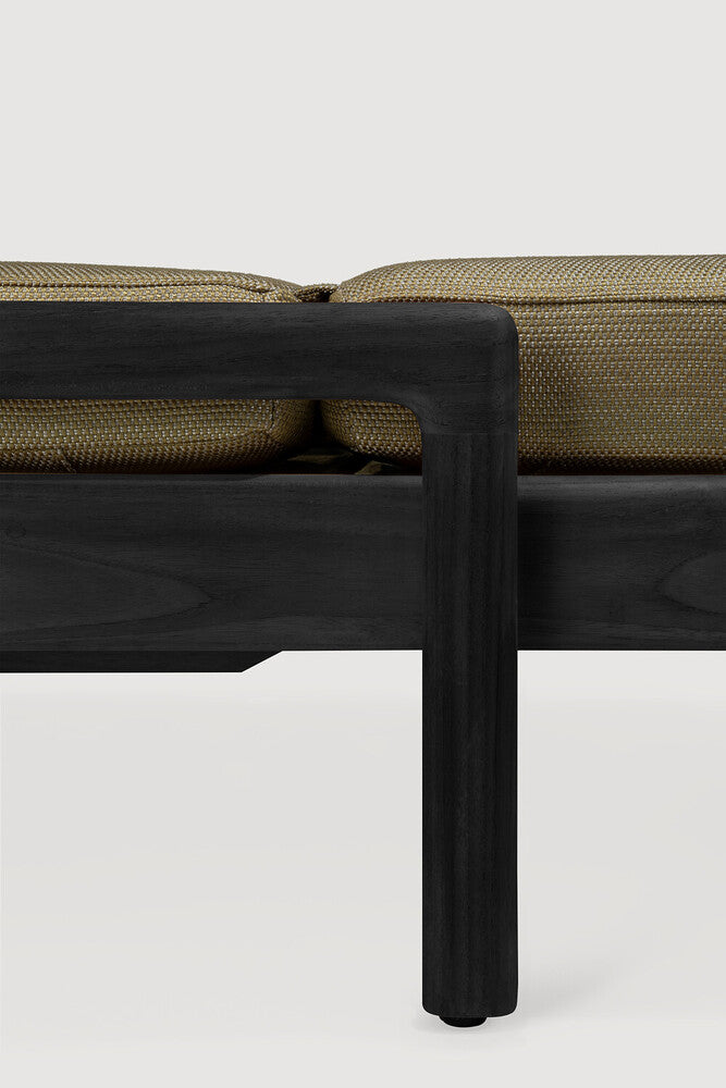 Green Teak Black Jack Outdoor Adjustable Lounger