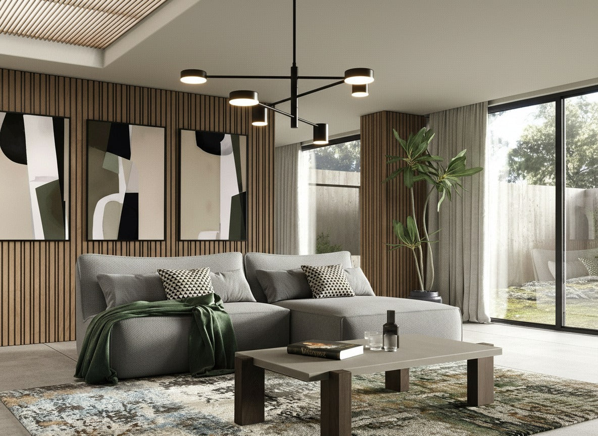 Racine - Modern Grey Fabric Modular Sectional Sofa